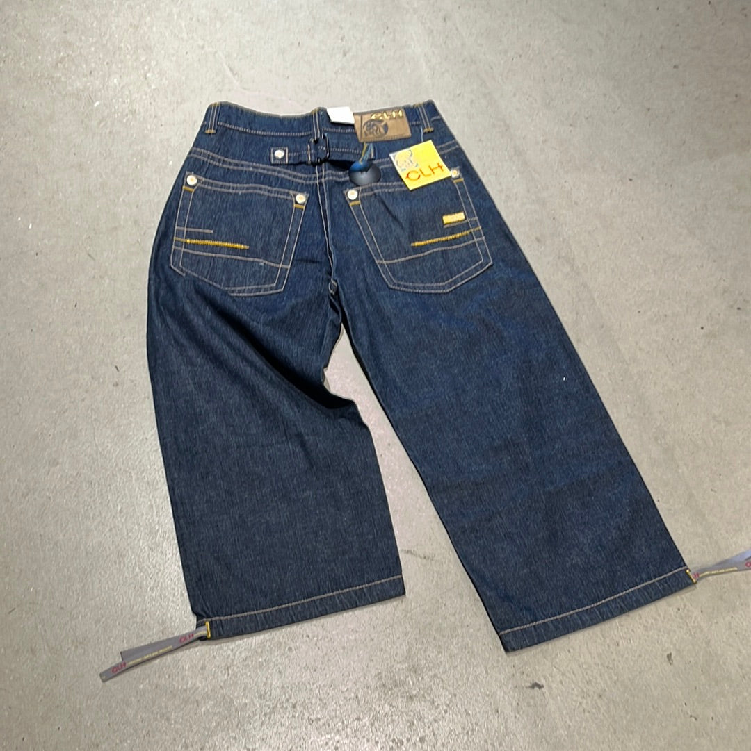 Clench OverKnee Yellow Denim