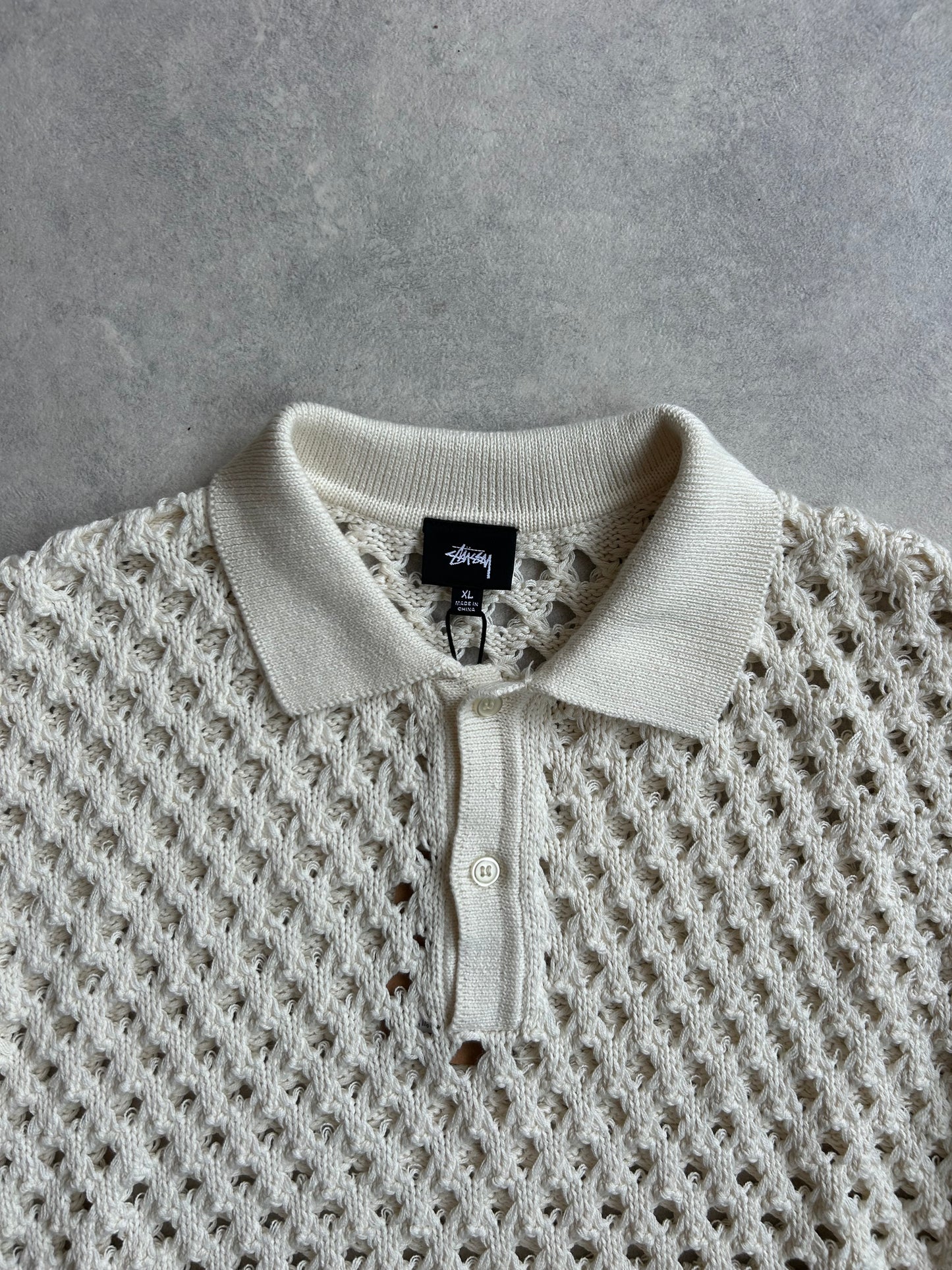 Stussy Big Mesh Polo XL