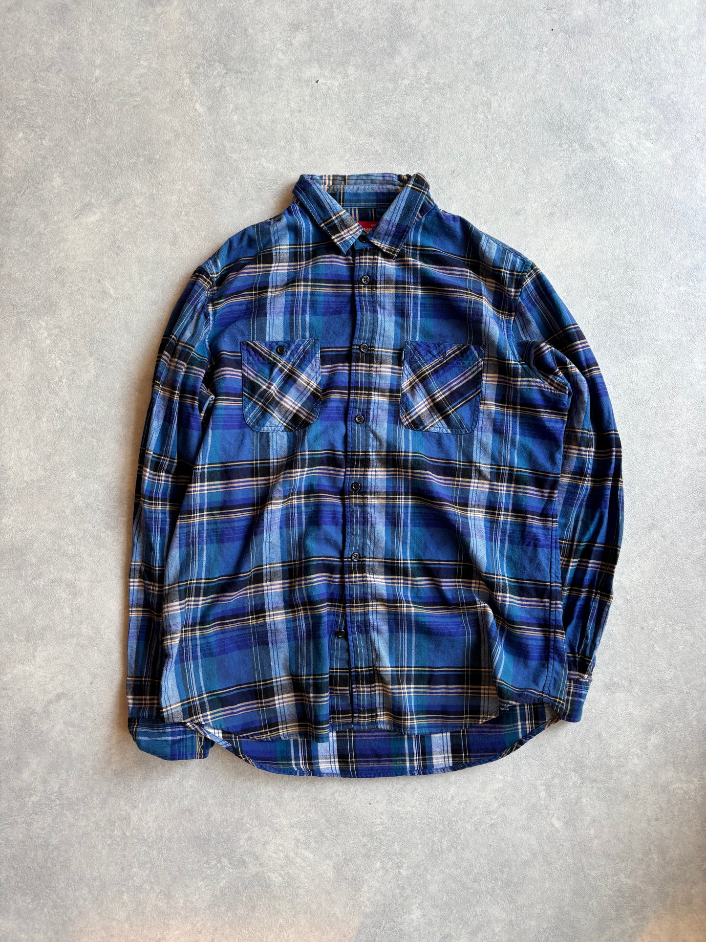 Supreme Western L/S Flannel Shirt Blue XL
