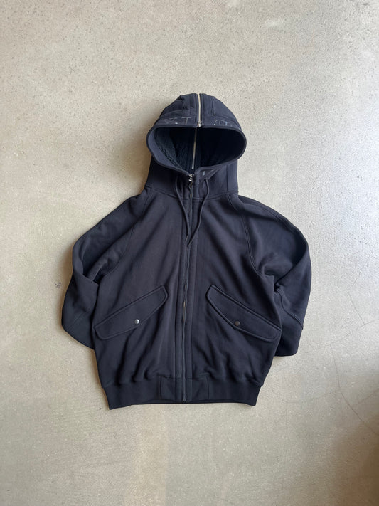 Palace Split Hood Bomber Sweat White