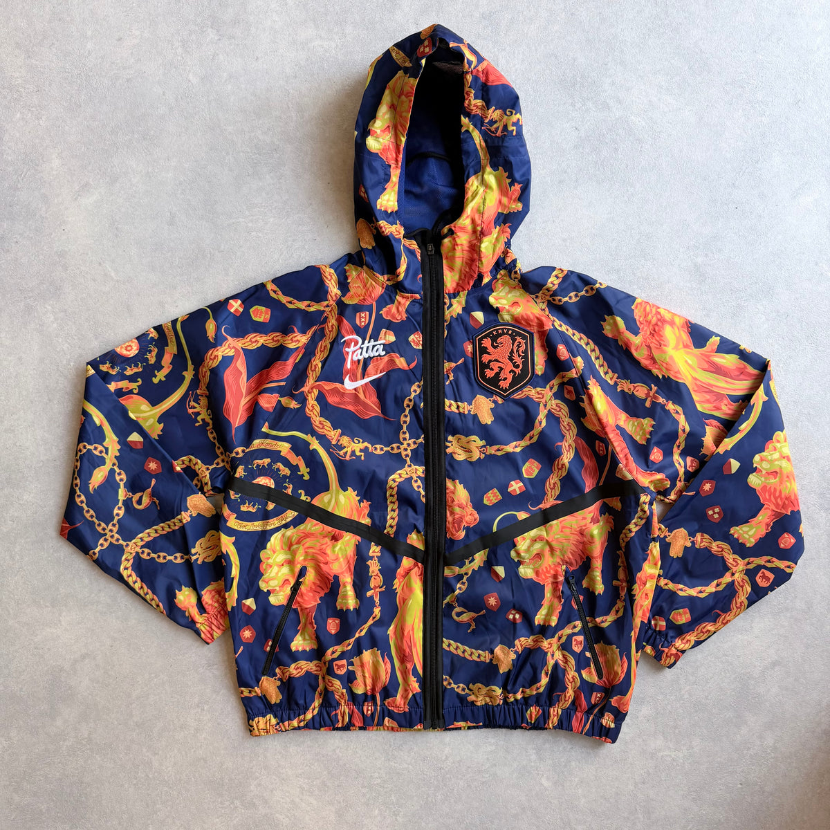 Nike x Netherlands x Patta Cryoshot Anthem Jacket 'Deep Royal Blue White' Size L
