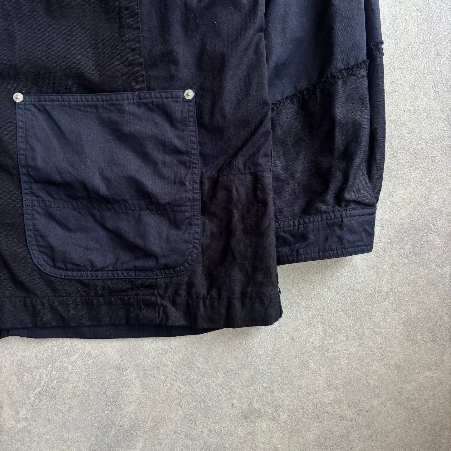 Comme Des Garcons Homme Plus Multi Fabric Jacket Navy Large