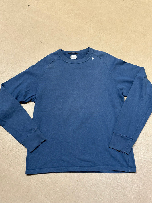 Vintage Stone Island Small Compass Logo Crewneck Blue L