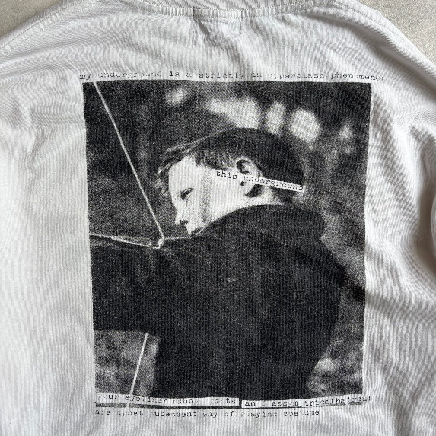 Enfants Riches Déprimés E.R.D Mens Large white ss 24 Graphic longsleeve