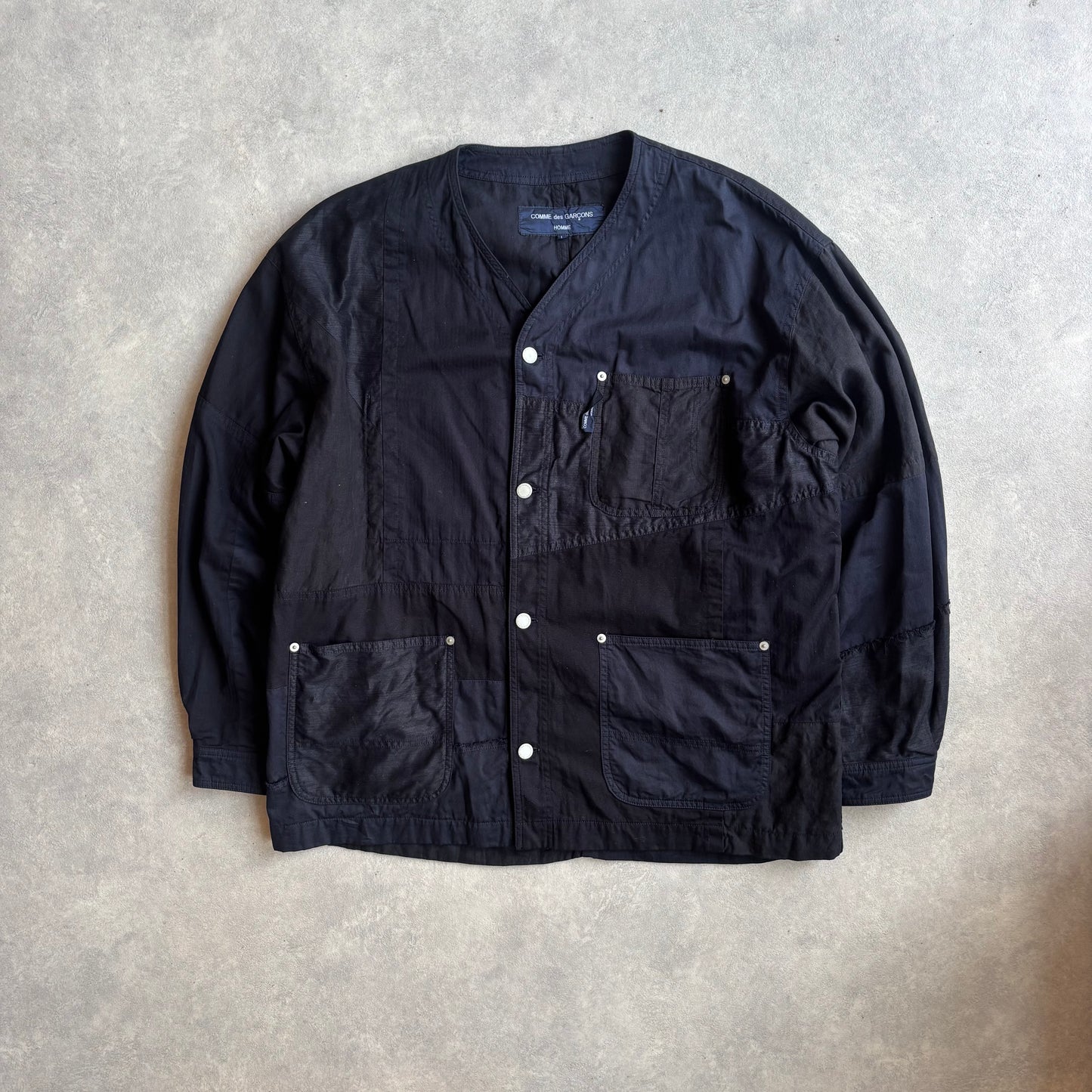 Comme Des Garcons Homme Plus Multi Fabric Jacket Navy Large