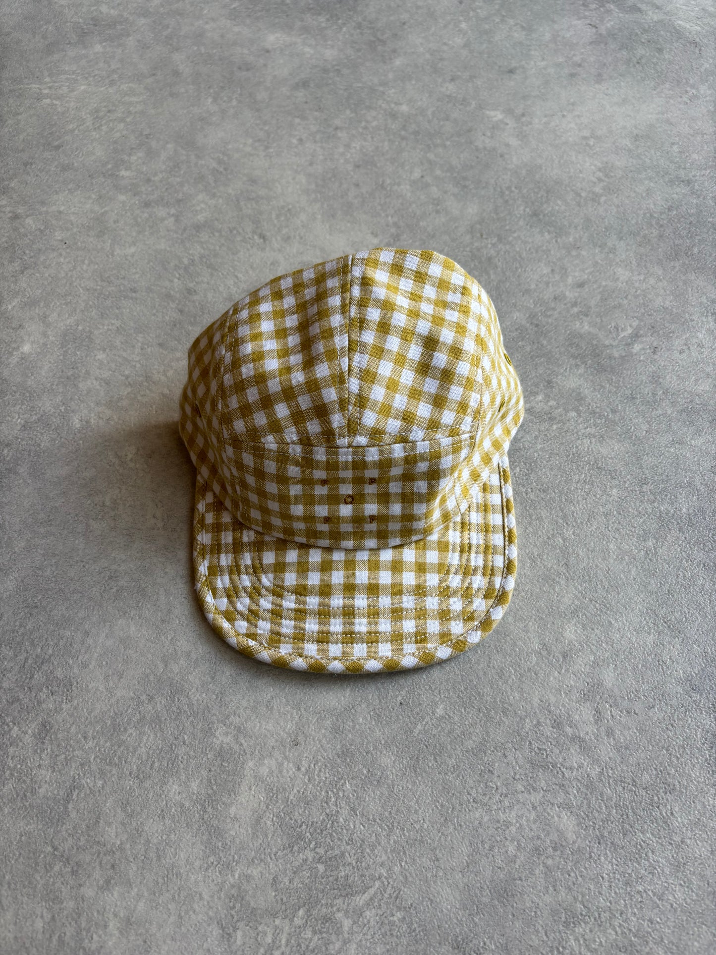 Pop Trading Company Cap Five Panel Checkered Yellow