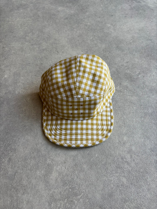 Pop Trading Company Cap Five Panel Checkered Yellow