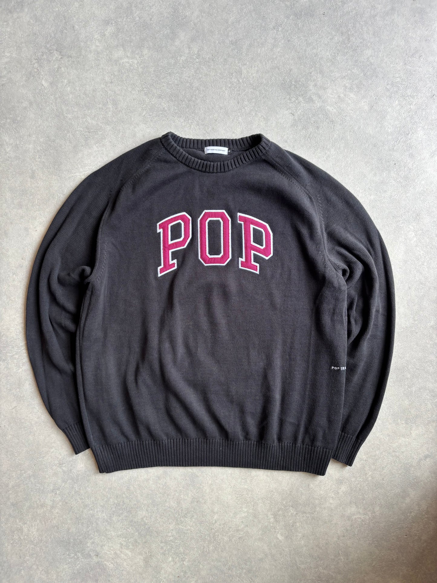 Pop Trading Company Knit Jumper Box Logo Black  XL