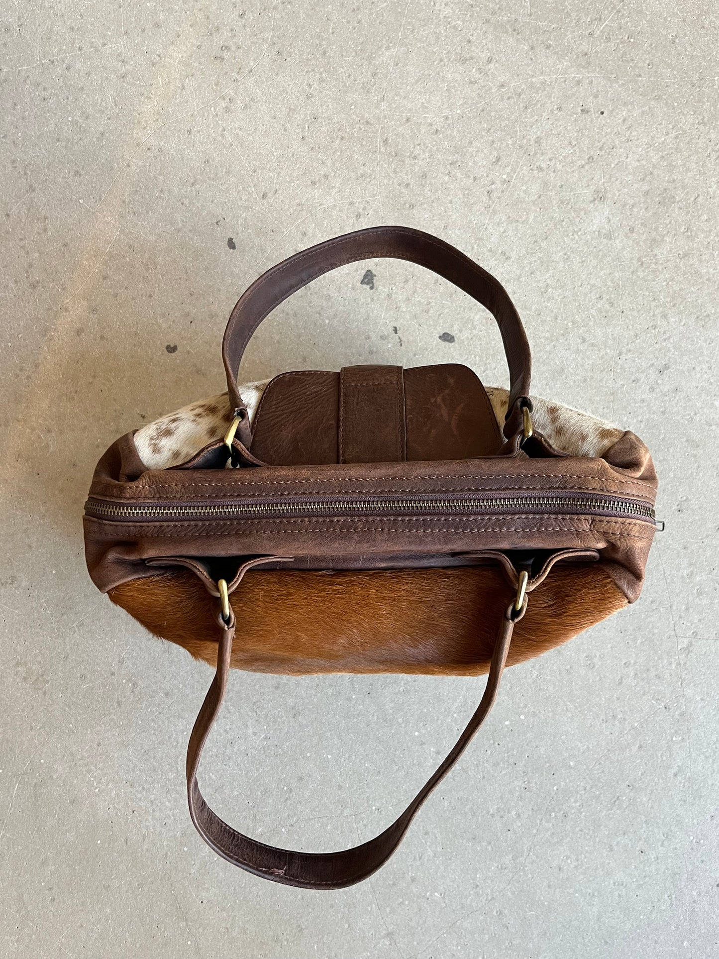 Vintage Cowskin Leather Handbag