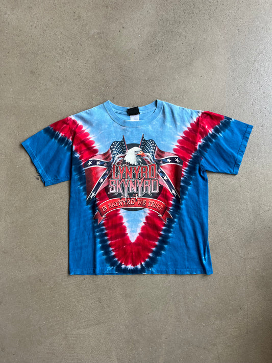 Vintage Liquid Blue Tee Tie Dye Lynyrd Skynyrd Blue M