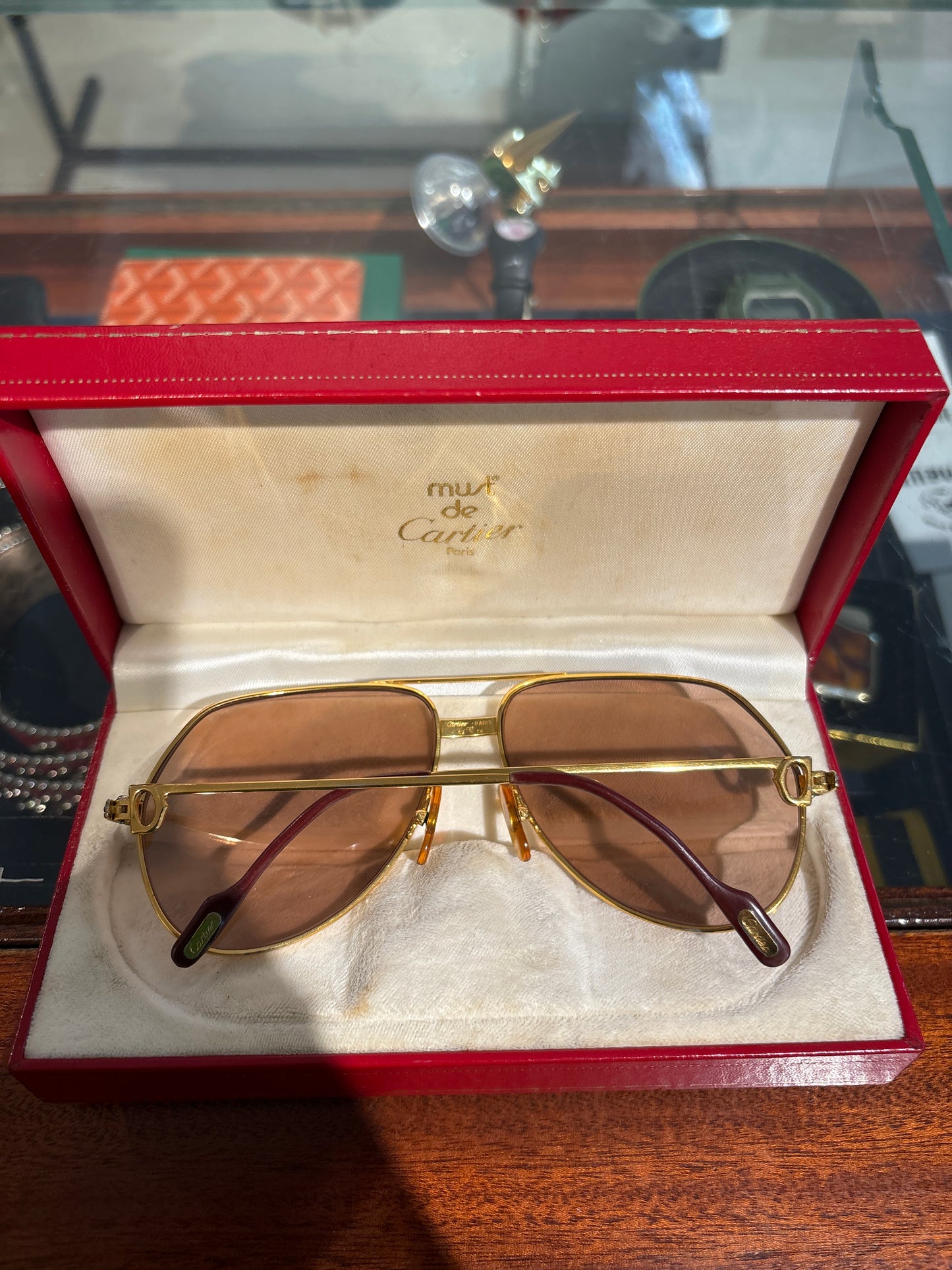 Vintage Cartier Sunglasses Brown