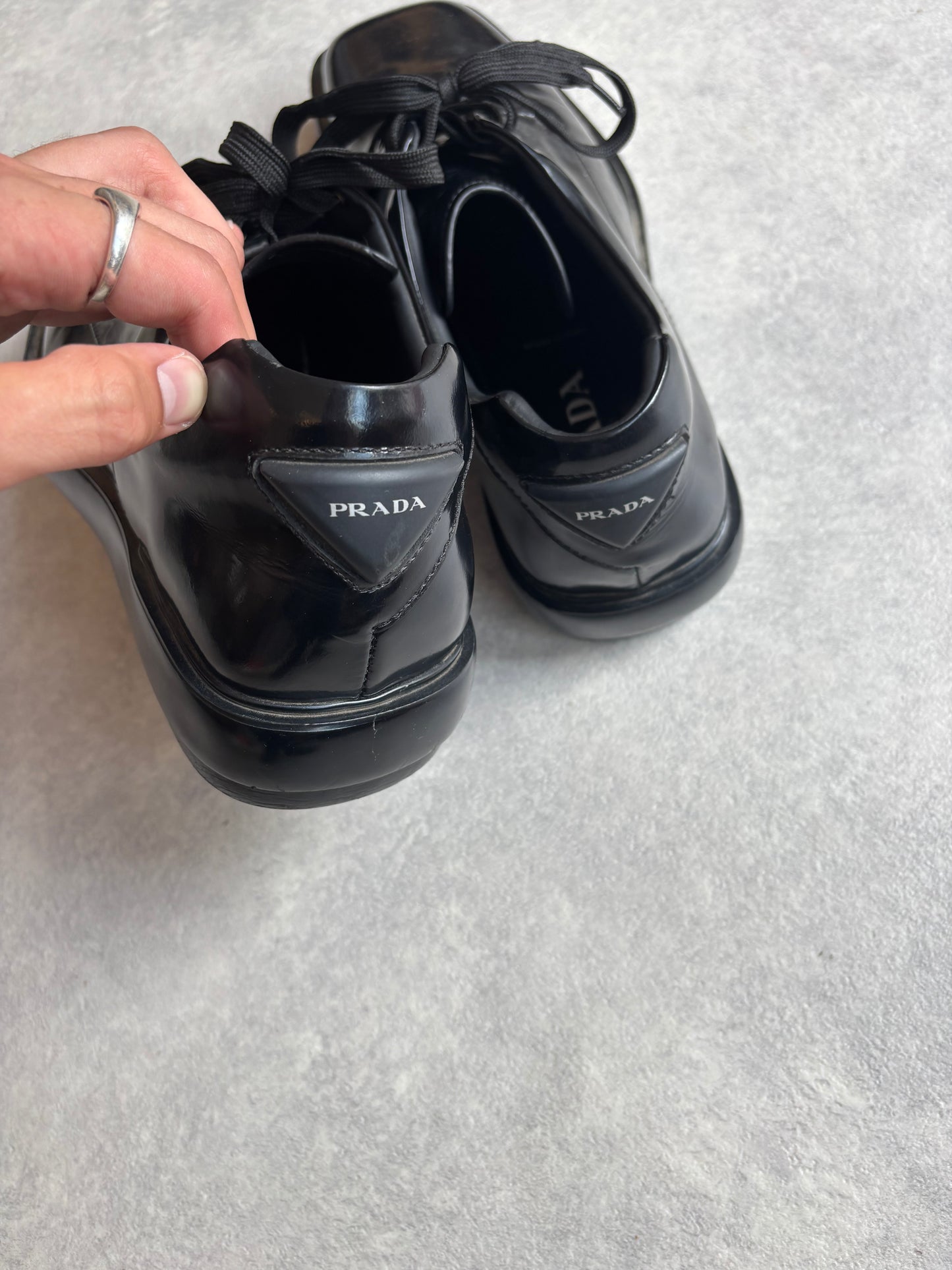 Prada Square Toe SS24 Fender Derby 45