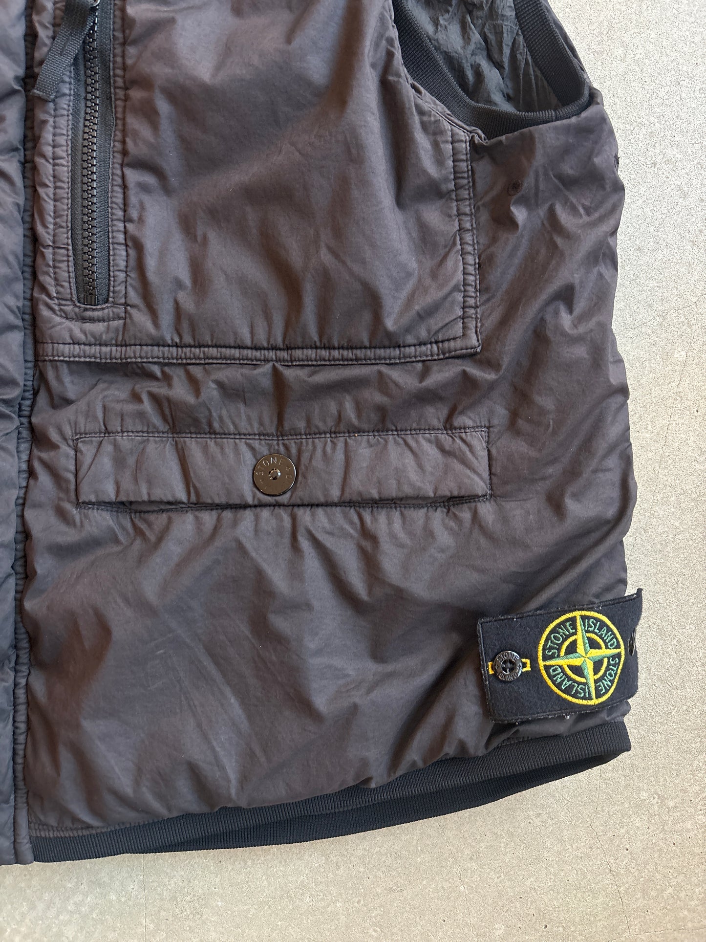 Stone Island Dyed Down Jacket Bodywarmer Brown XL
