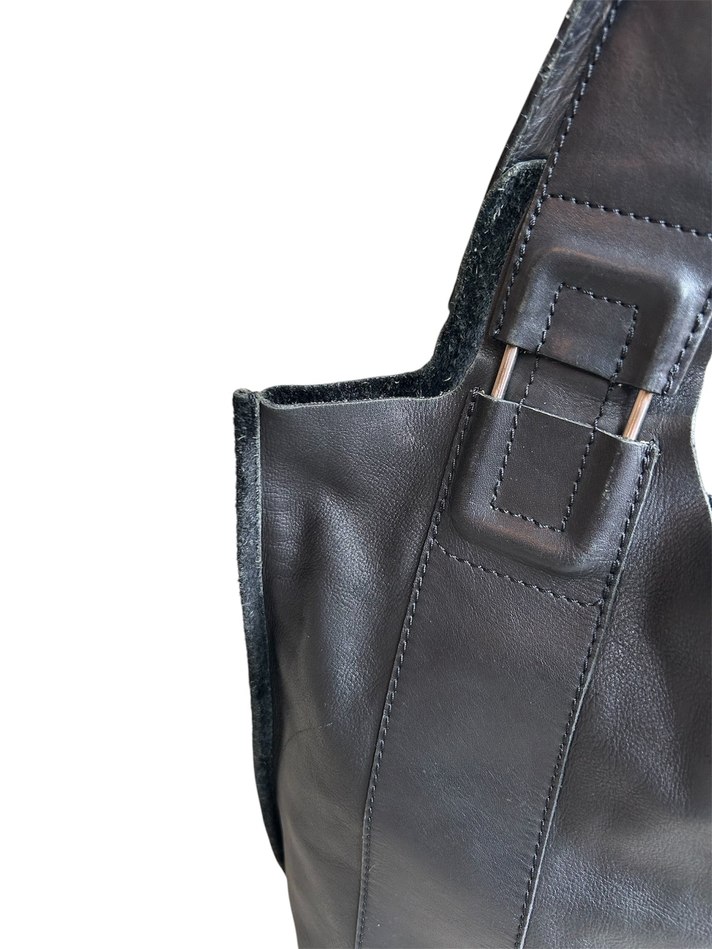 Diesel Zwarte Leren Tote tas