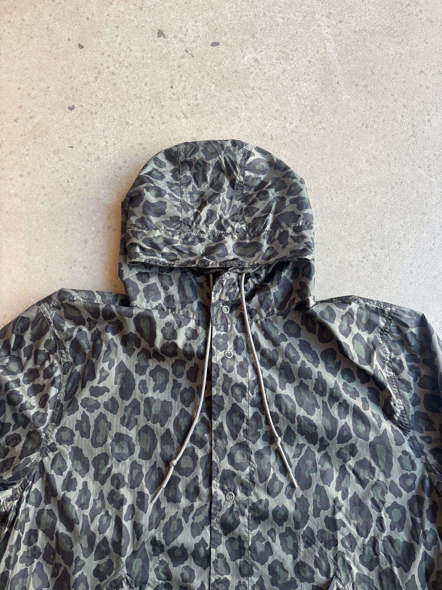 Stussy Raincoat Parka Jacket Camo L