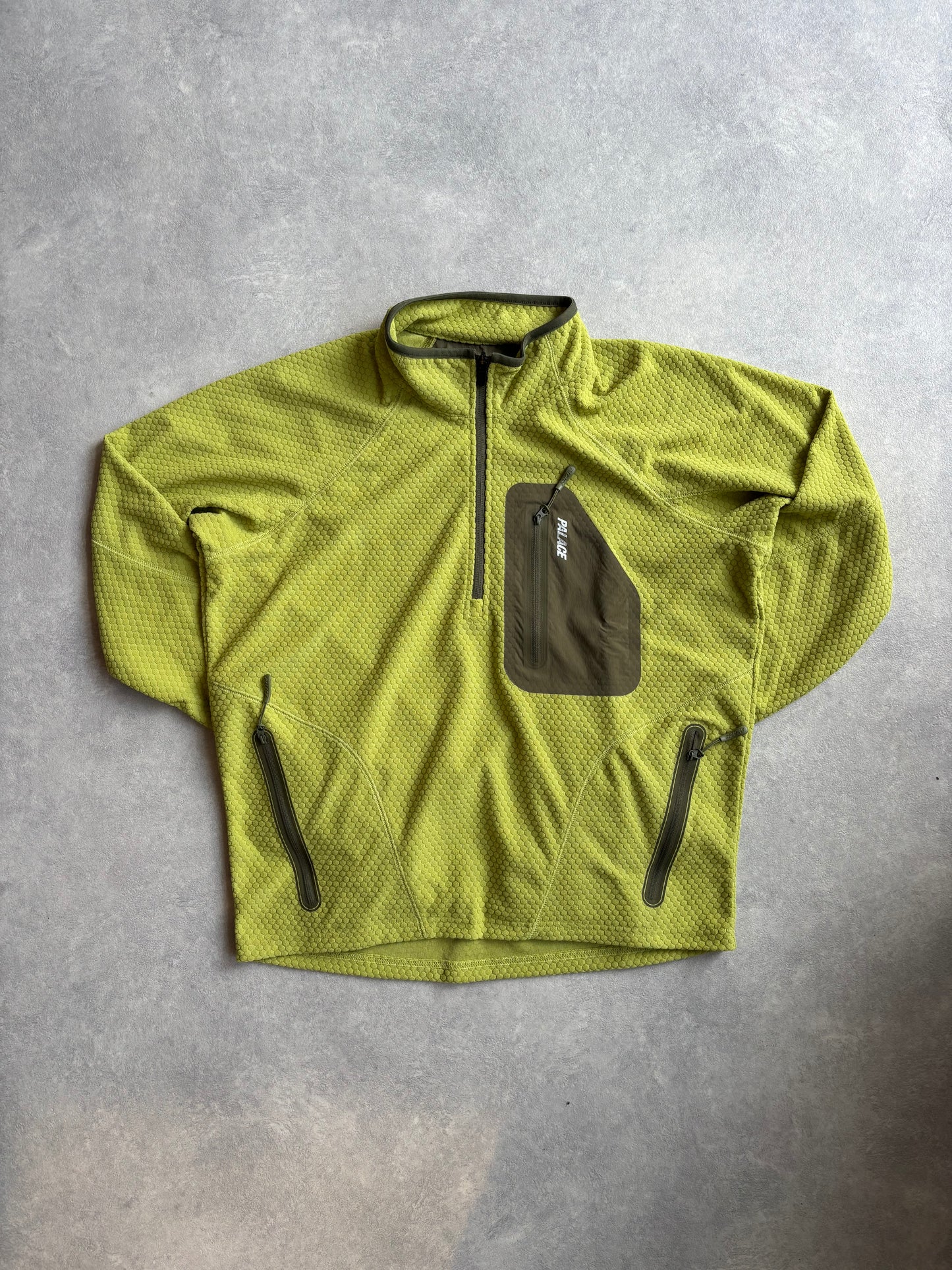 PALACE RUN IT 1/2 ZIP THERMAL TRACK JACKET THE DEEP GREEN