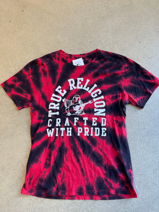 True Religion Tee Tie Dye Red L
