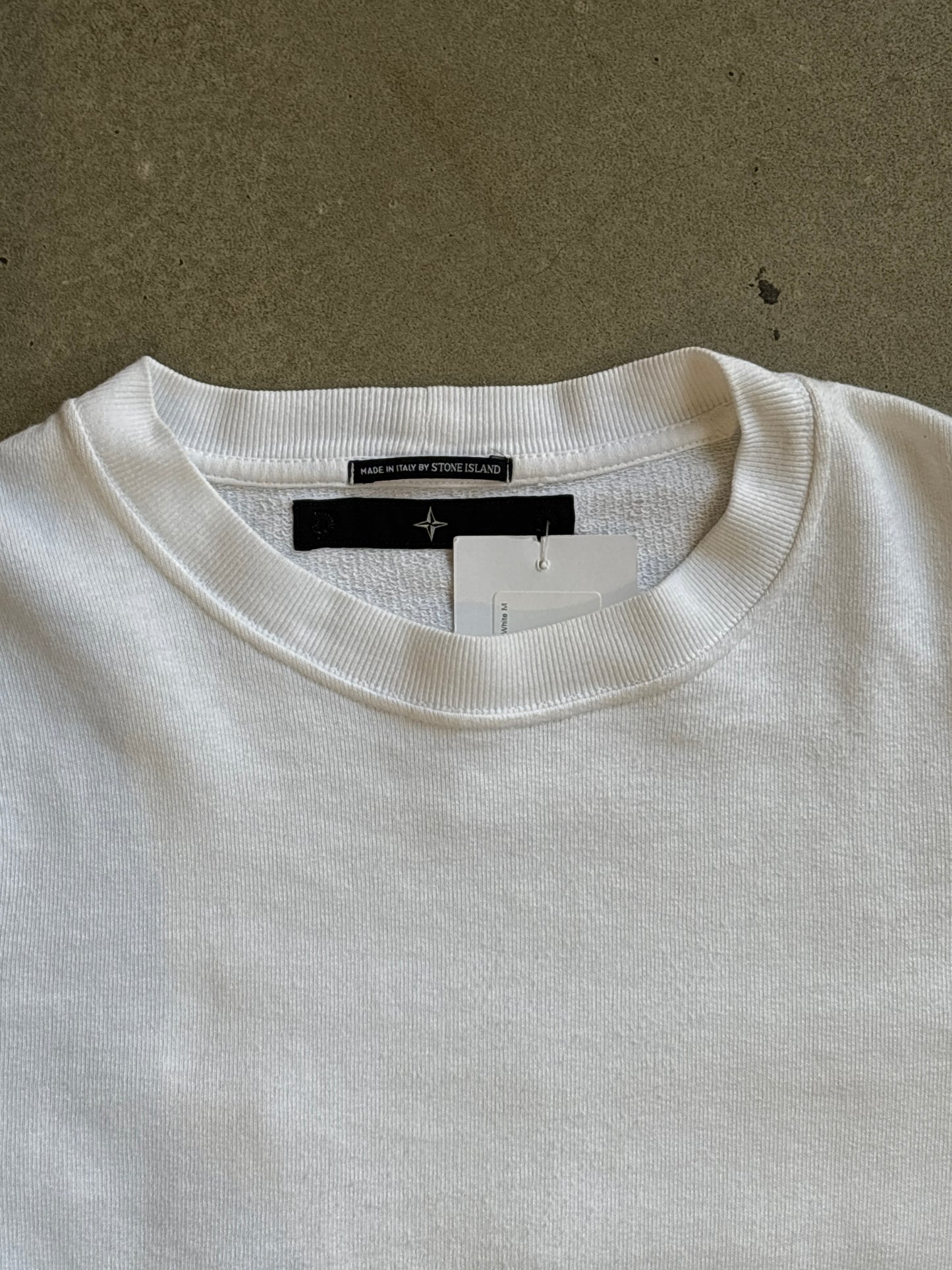 Stone Island Denims Logo Sweater White M