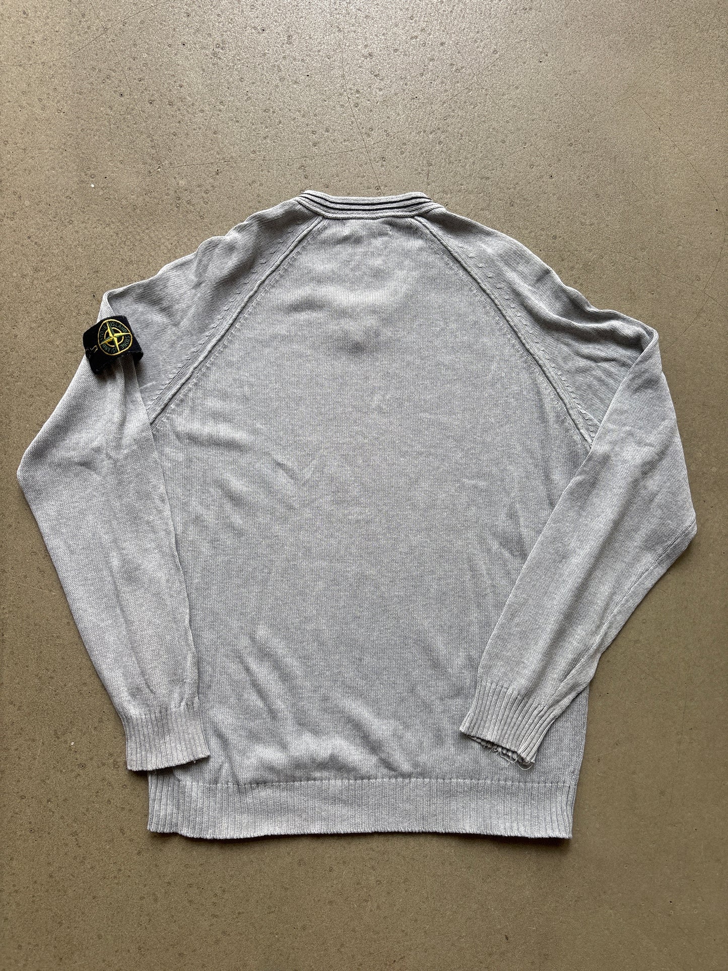 Stone Island Knit V-neck Sweater Grey XL