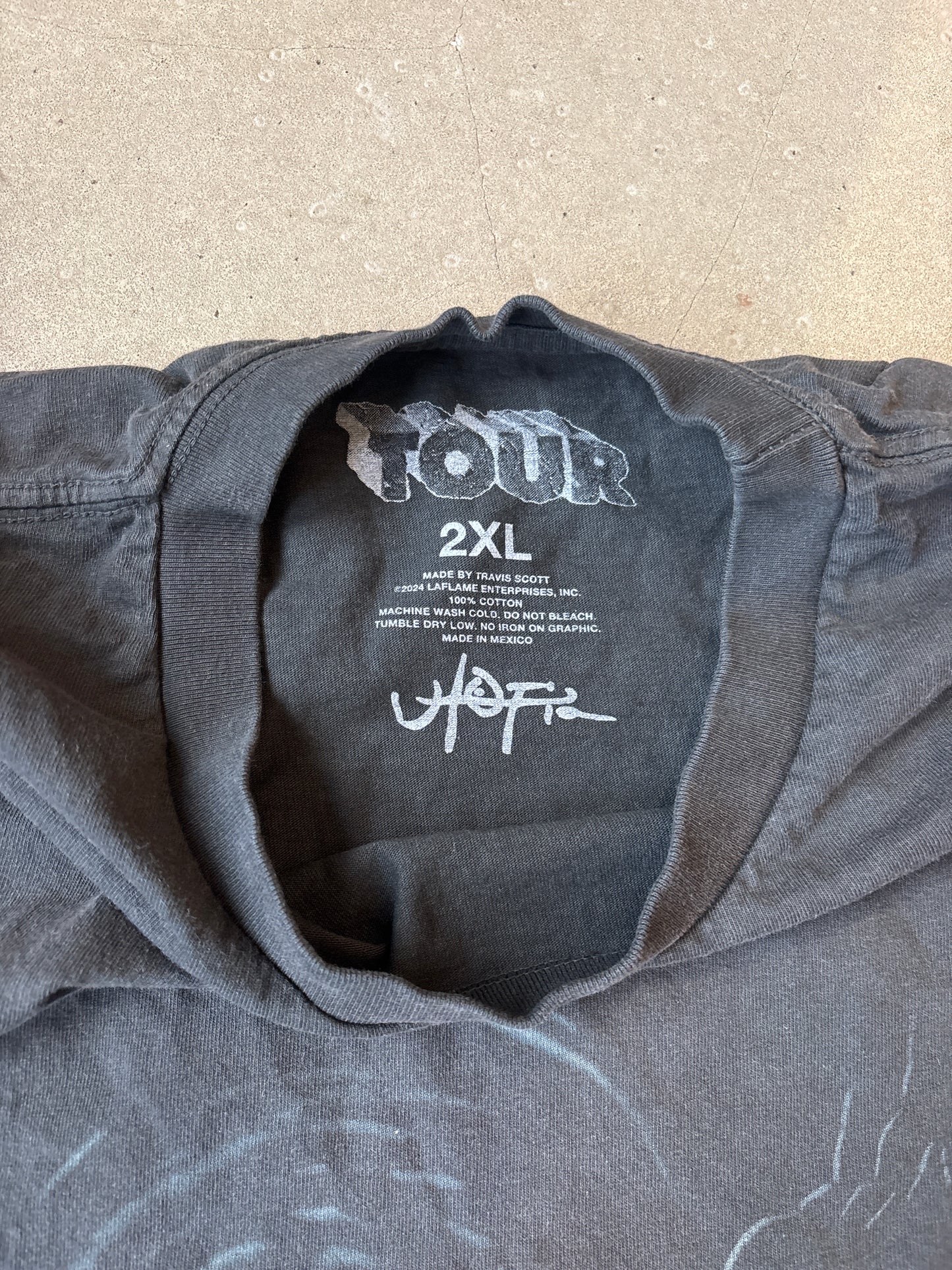 Travis Scott 2024 Tour Tee Black XXL