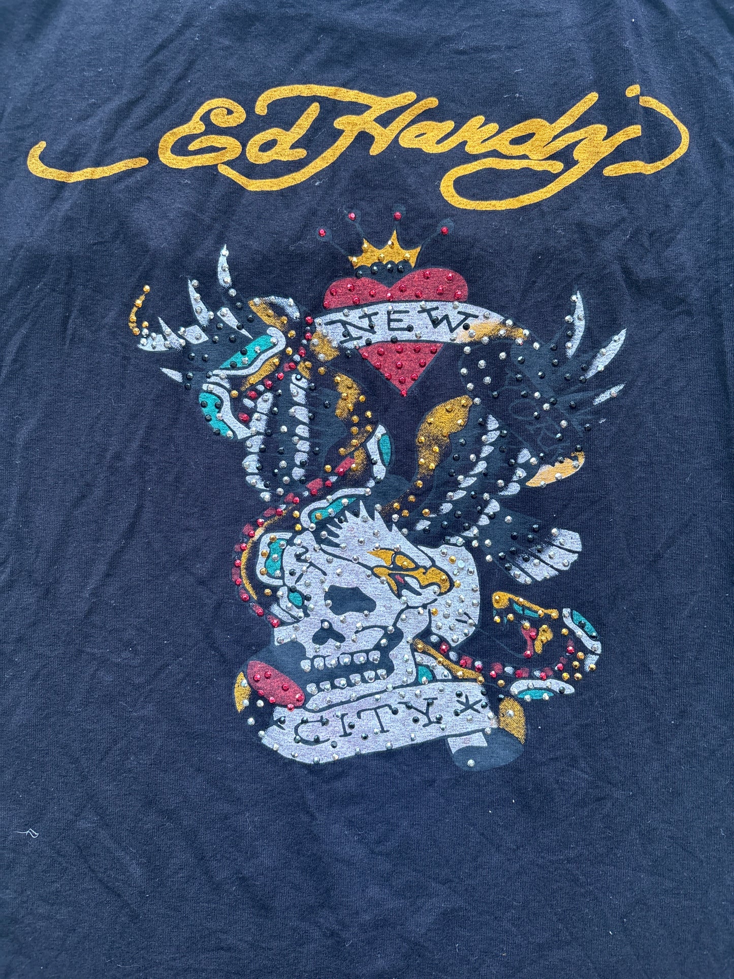 Ed Hardy Top Black M