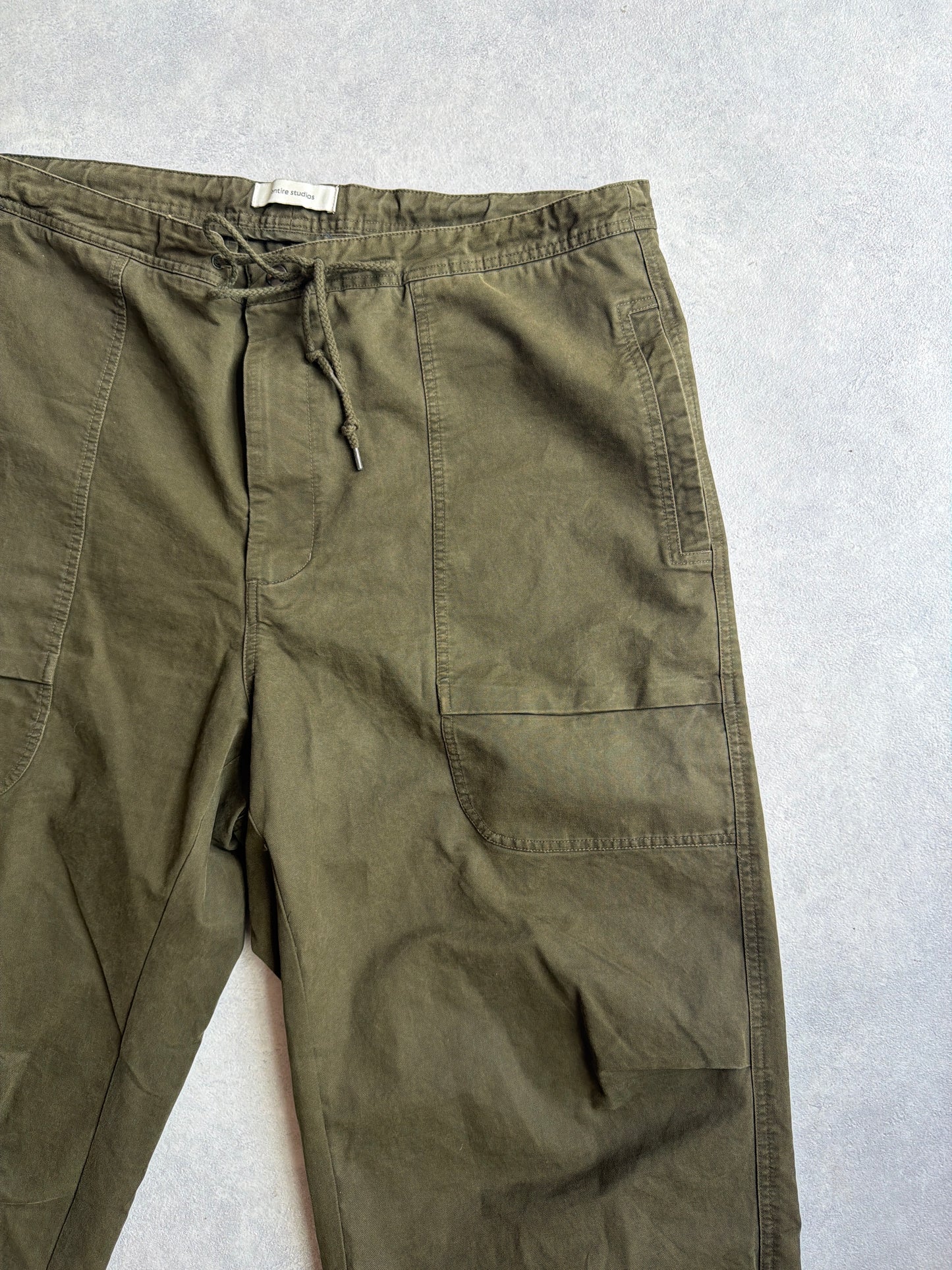 Entire Studios Cut Off String Cargo Army Green XL