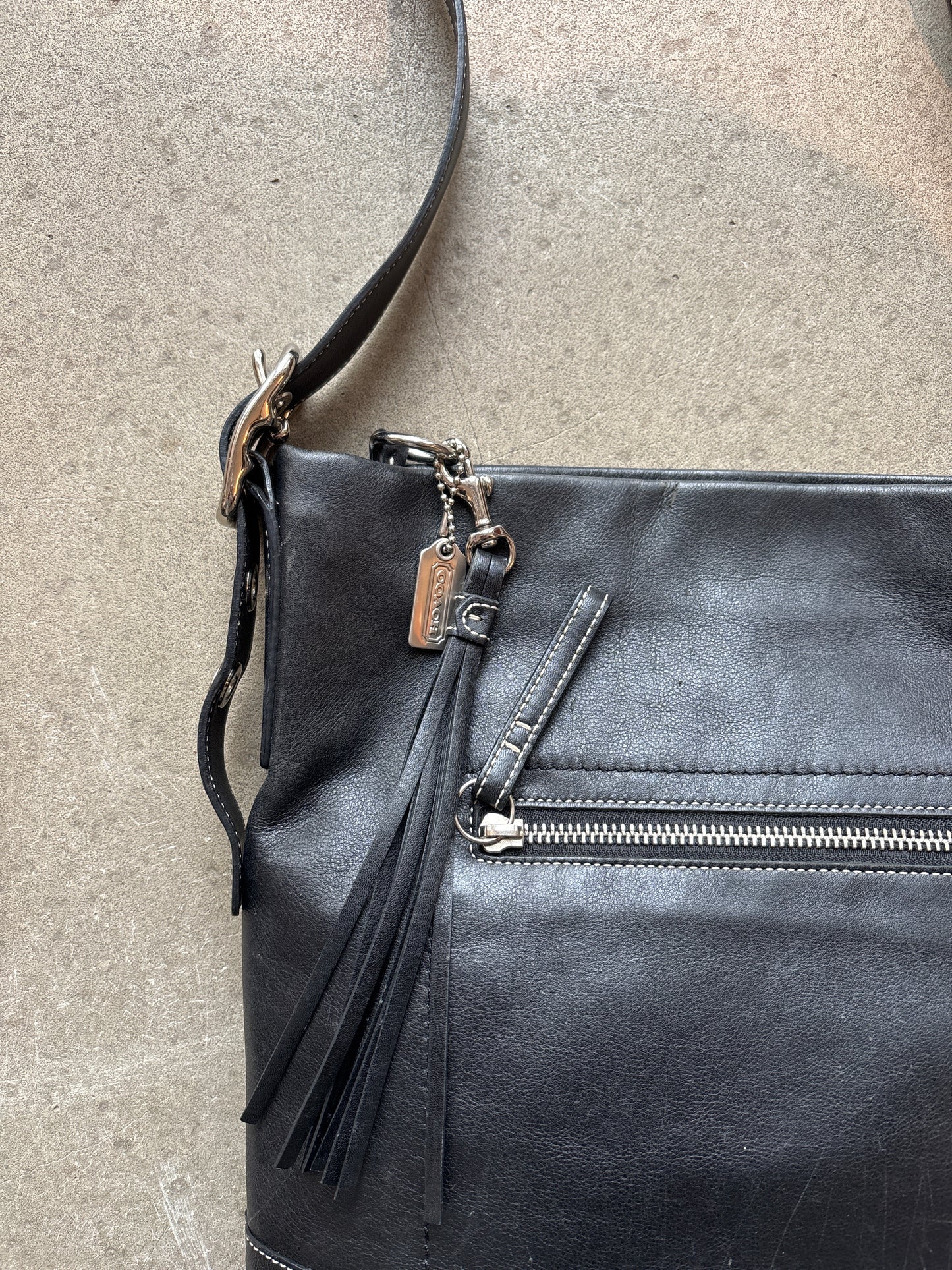 Coach Leather Crossbody Bag Black