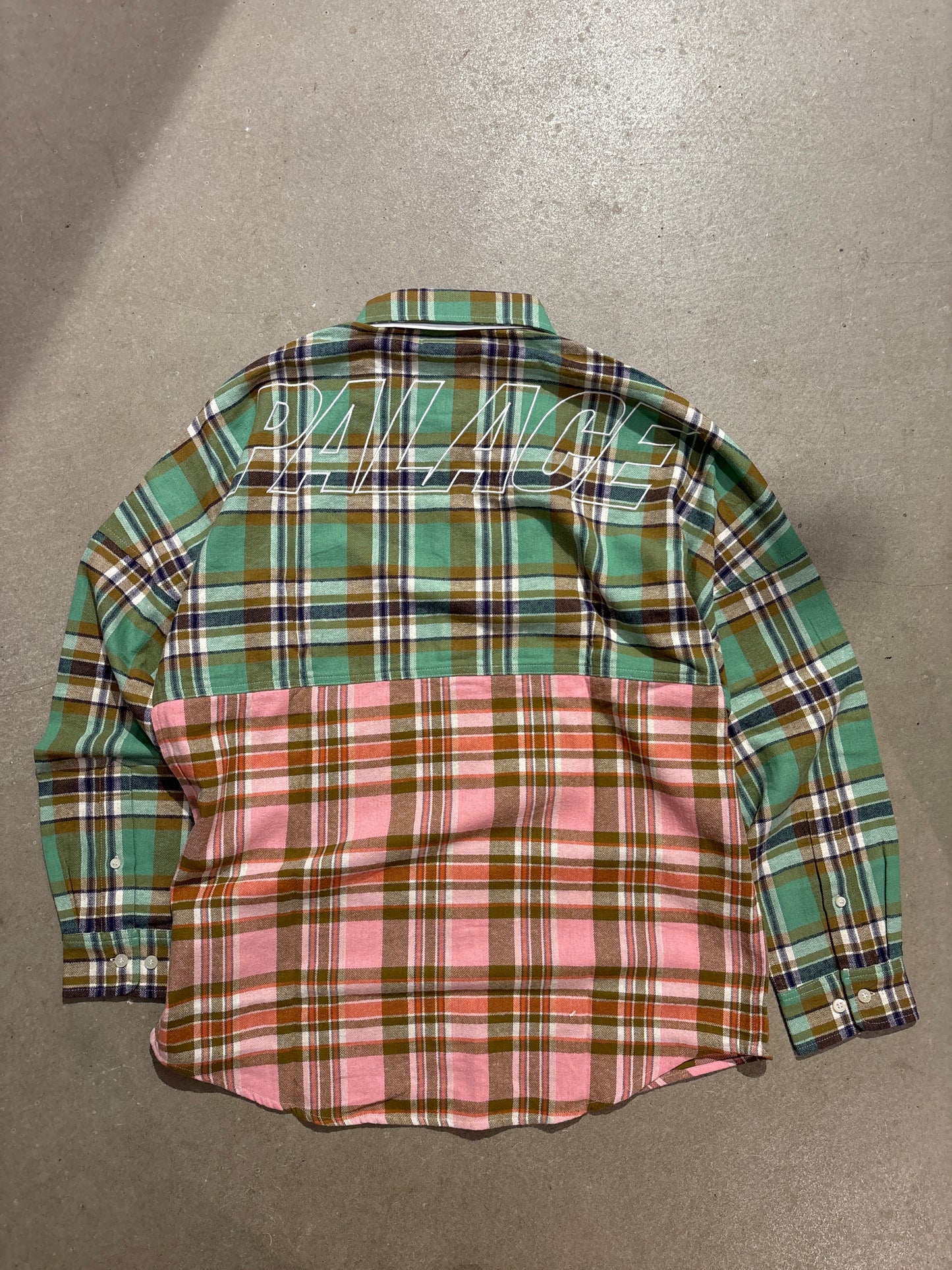 Palace Checkmate Drop Shoulder Shirt Green M