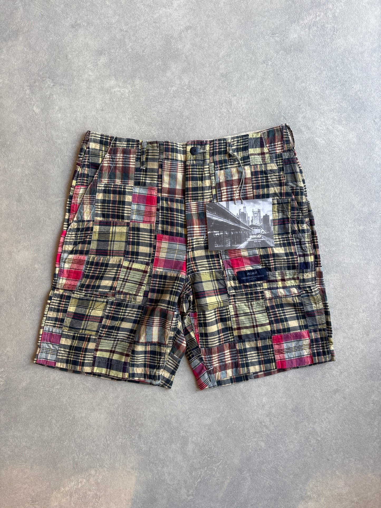 PALACE ENGINEERED GARMENTS PATCH WORK MADRAS SHORT MULTI
