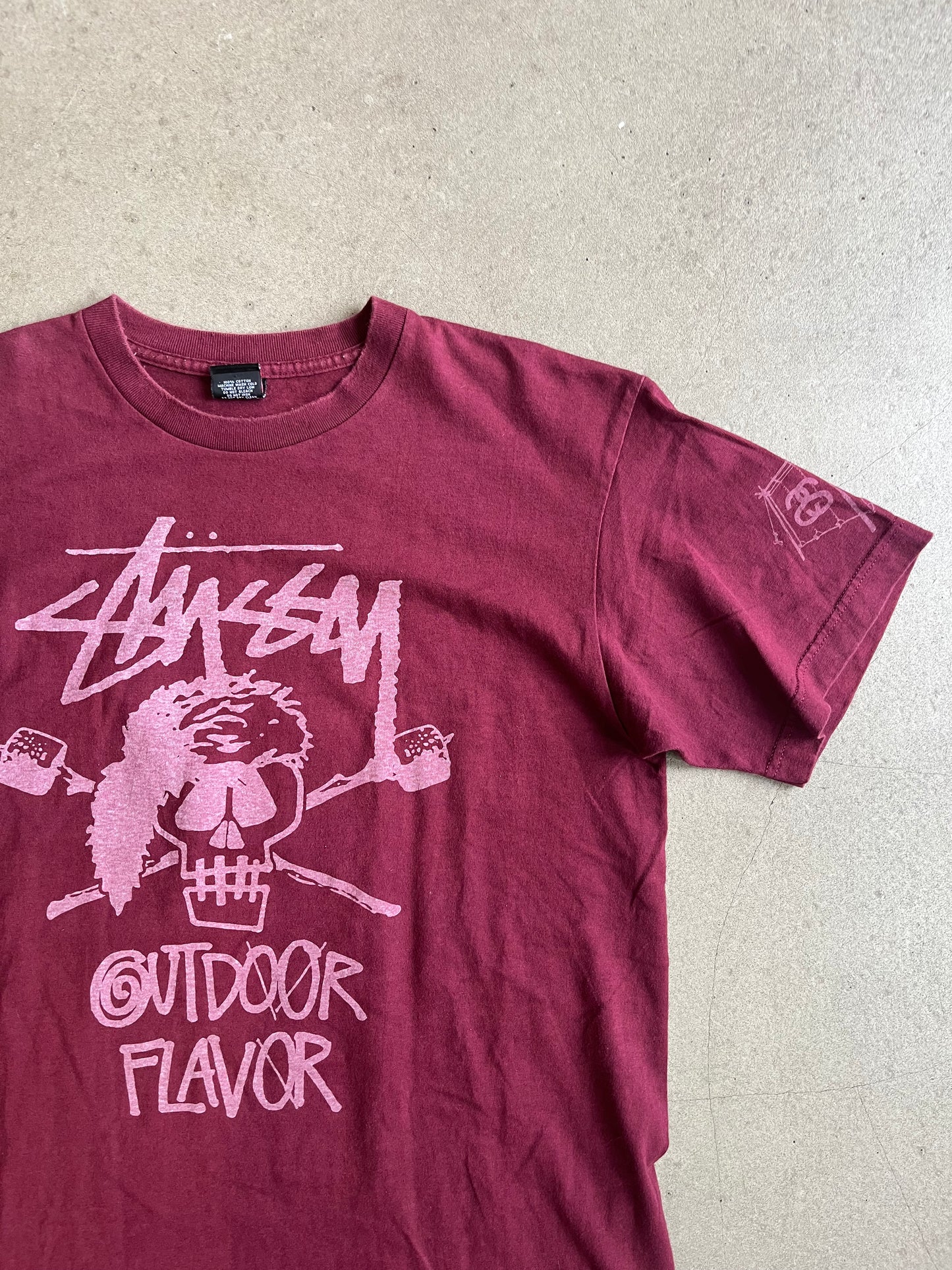 Stussy Outdoor Flavor Tee L Burgundy