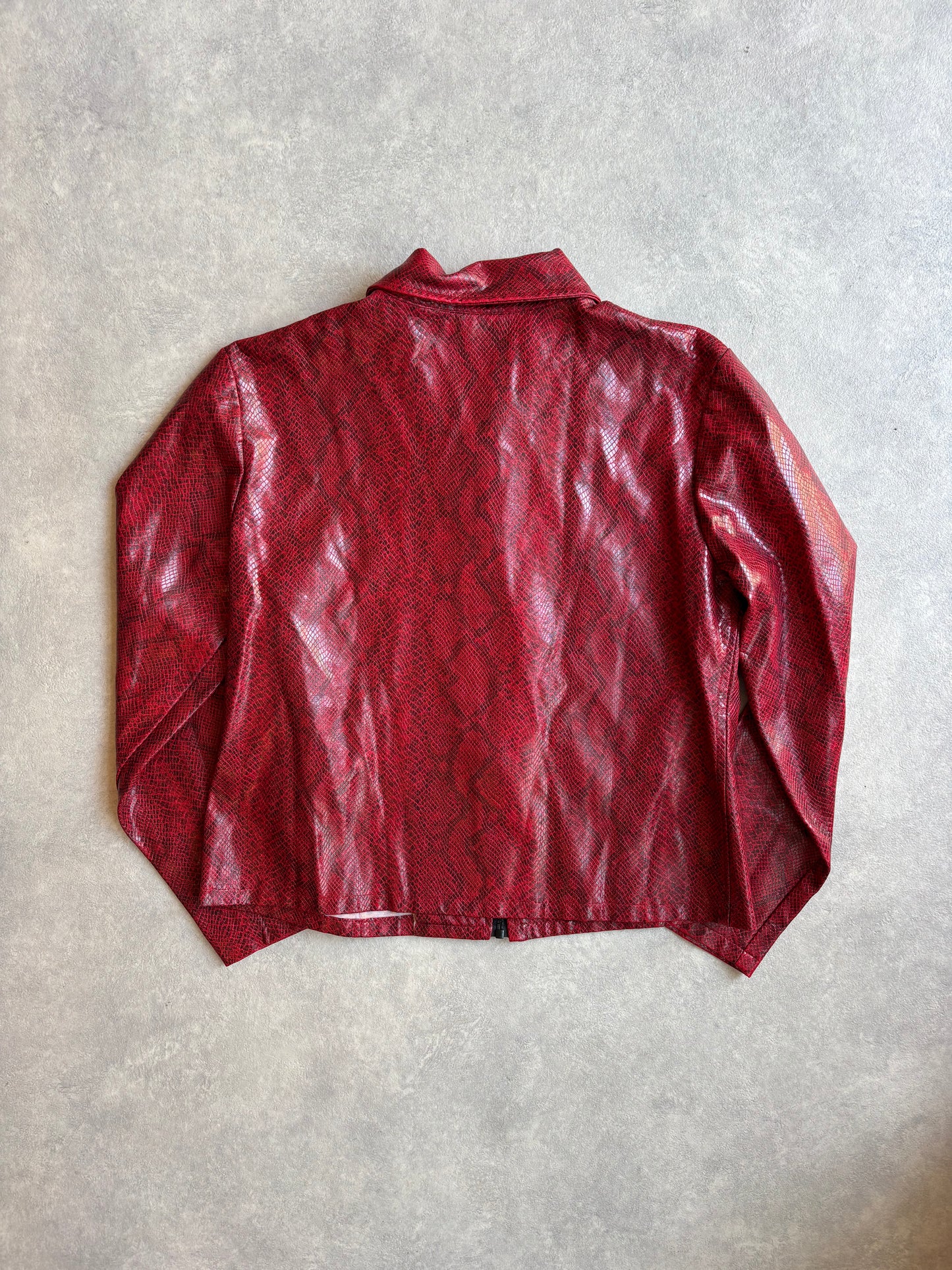 Vintage Faux Leather Snake Print Size M