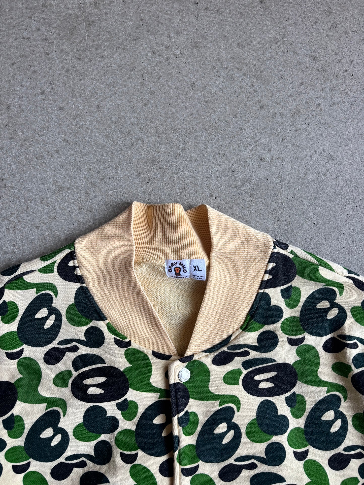 Baby Milo Camo Varsity Vest 'Made in Japan' By Bathing ape Size XL