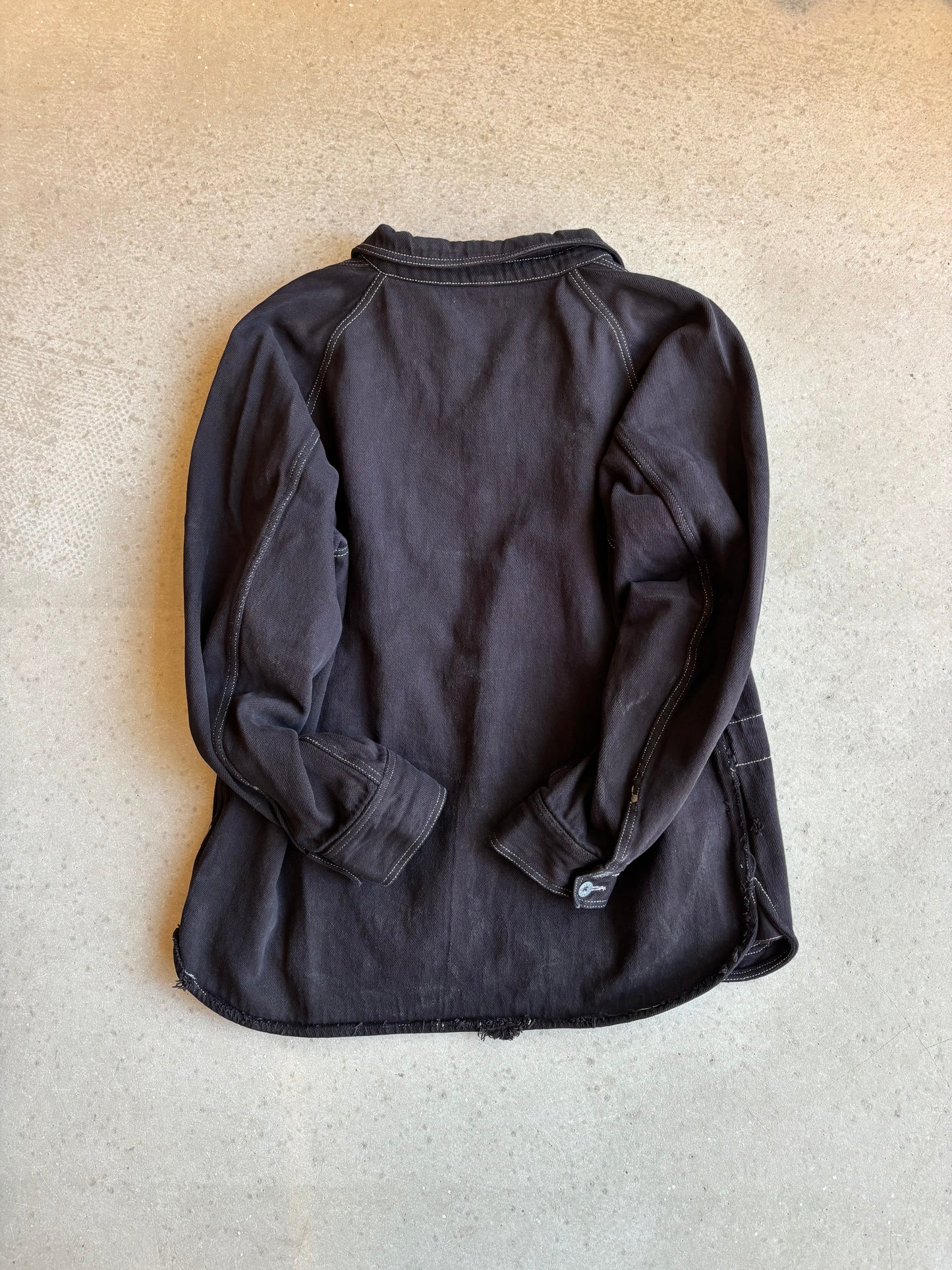 Vintage Japanese Stitched Workwear Jacket Black XL