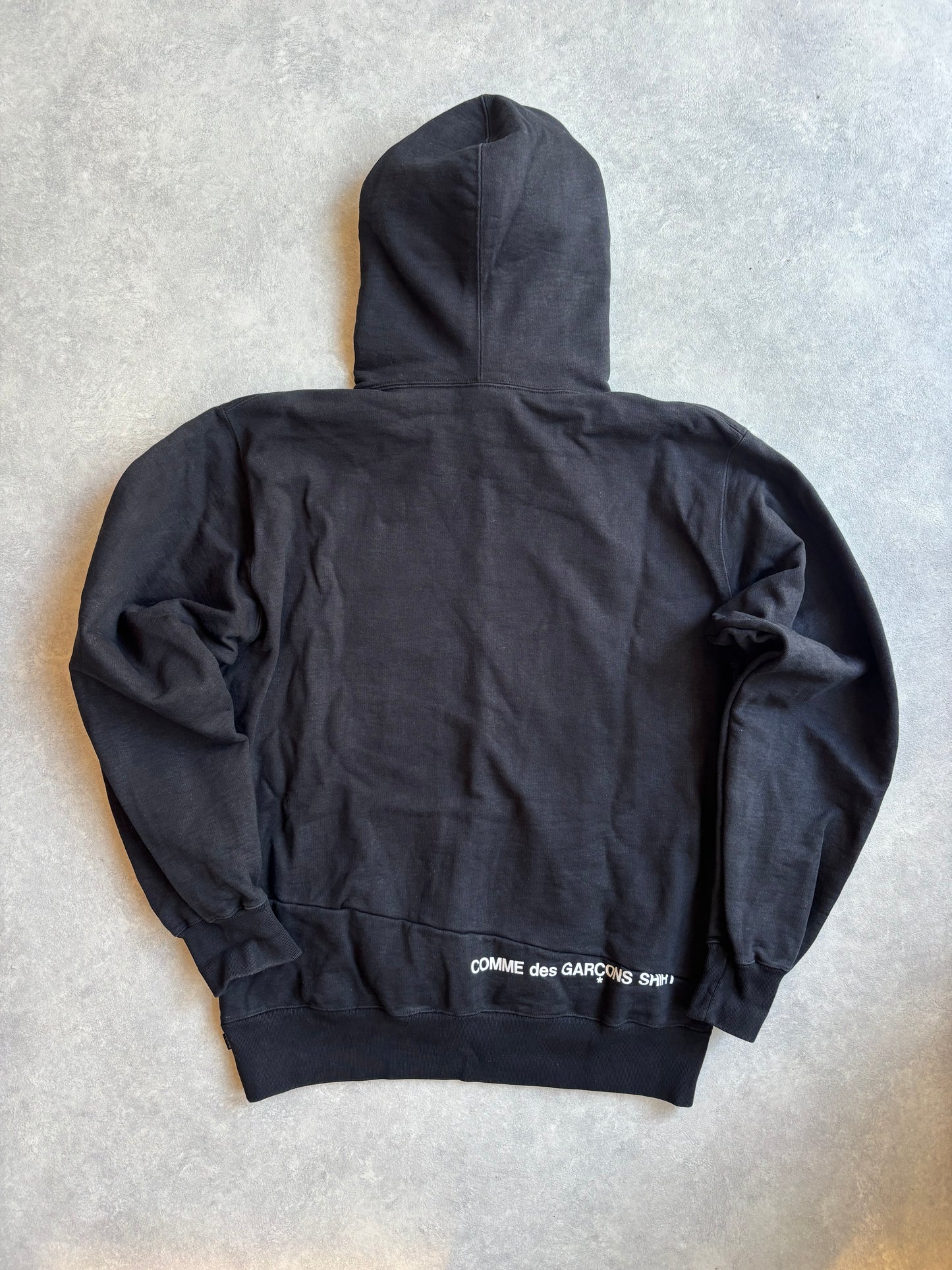 Supreme x CDG FW18 Box Logo Split Hoodie Black XL
