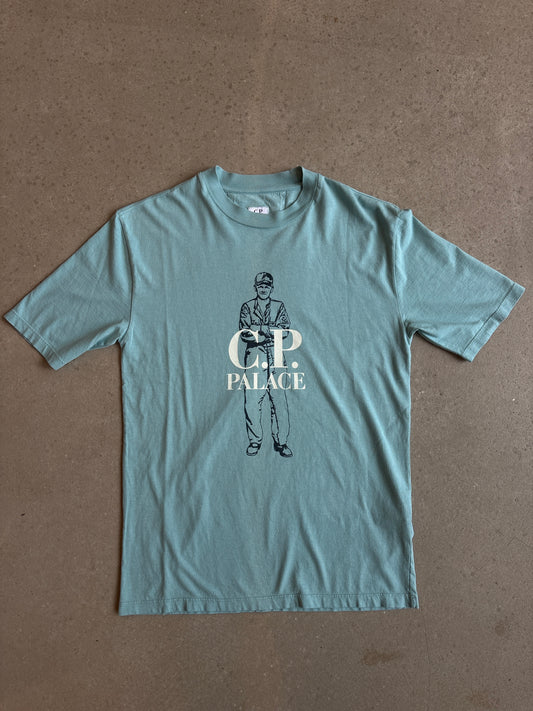 Palace X CP Company Original Logo Tee Blue Small
