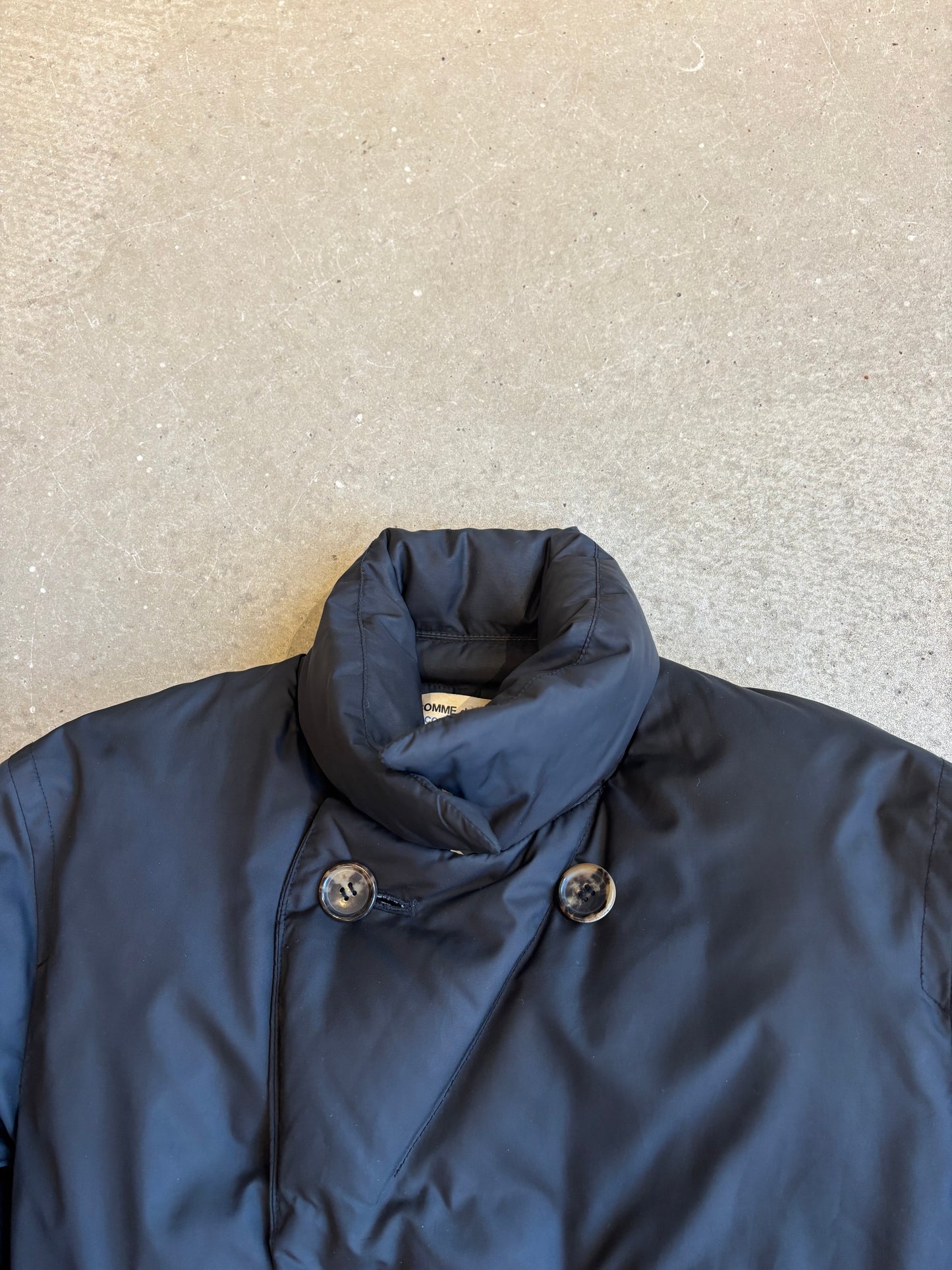 Comme Des Garçons Double Breasted Puffer Black Medium