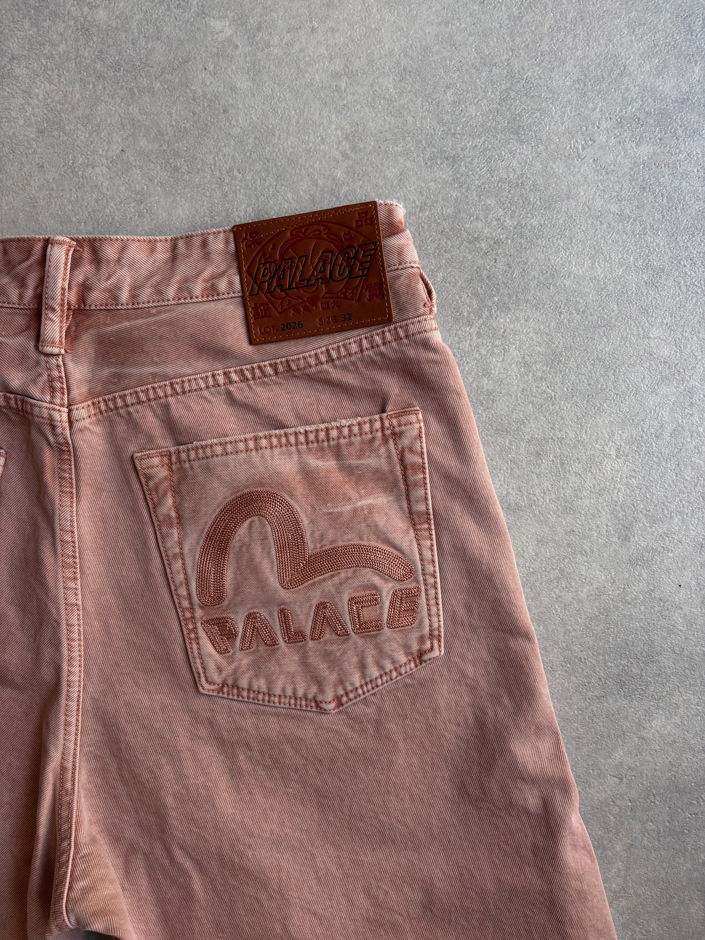 Palace Evisu Long Denim Short Pink Wash