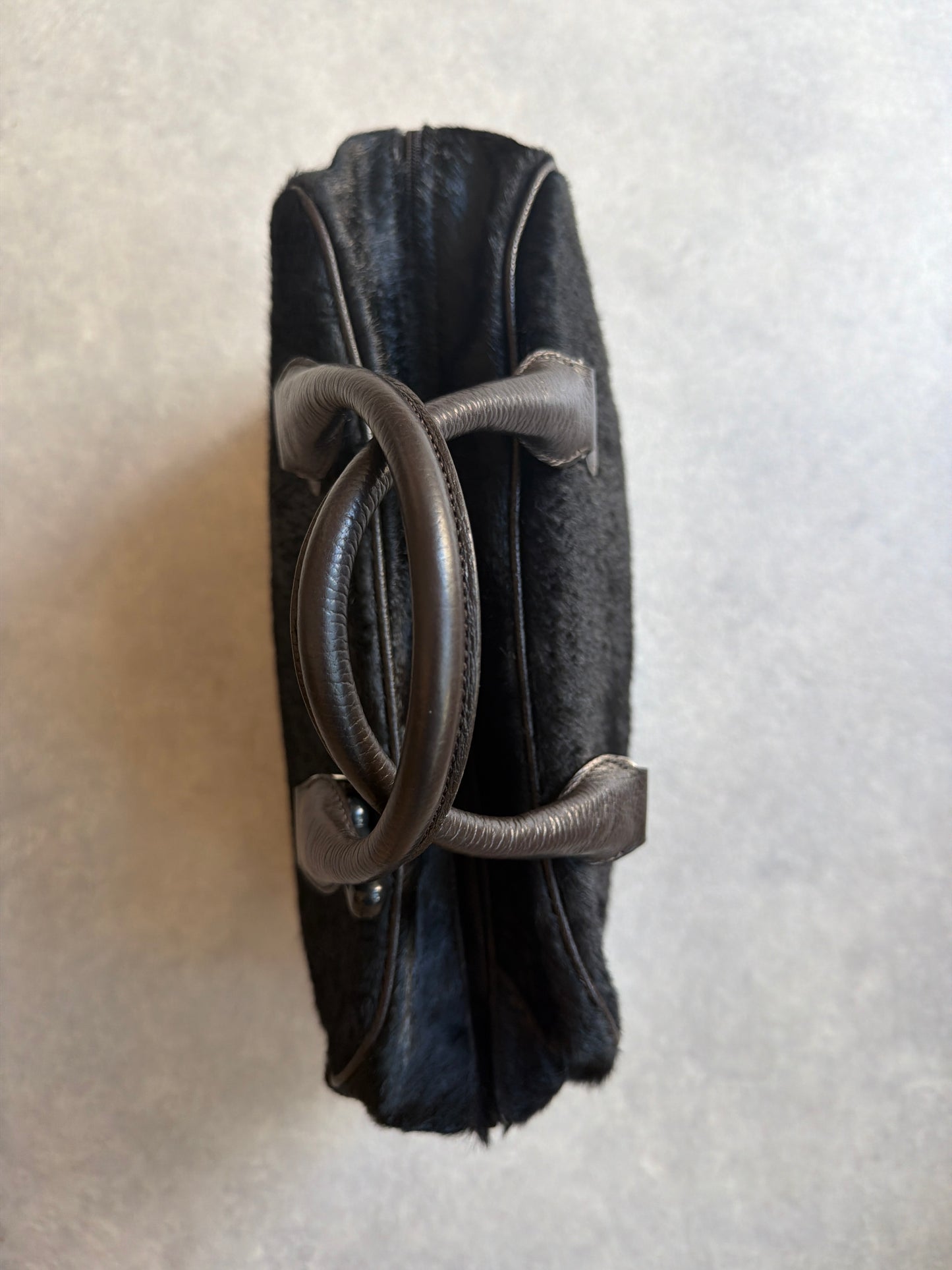 Armani Pony Hair Bag Black