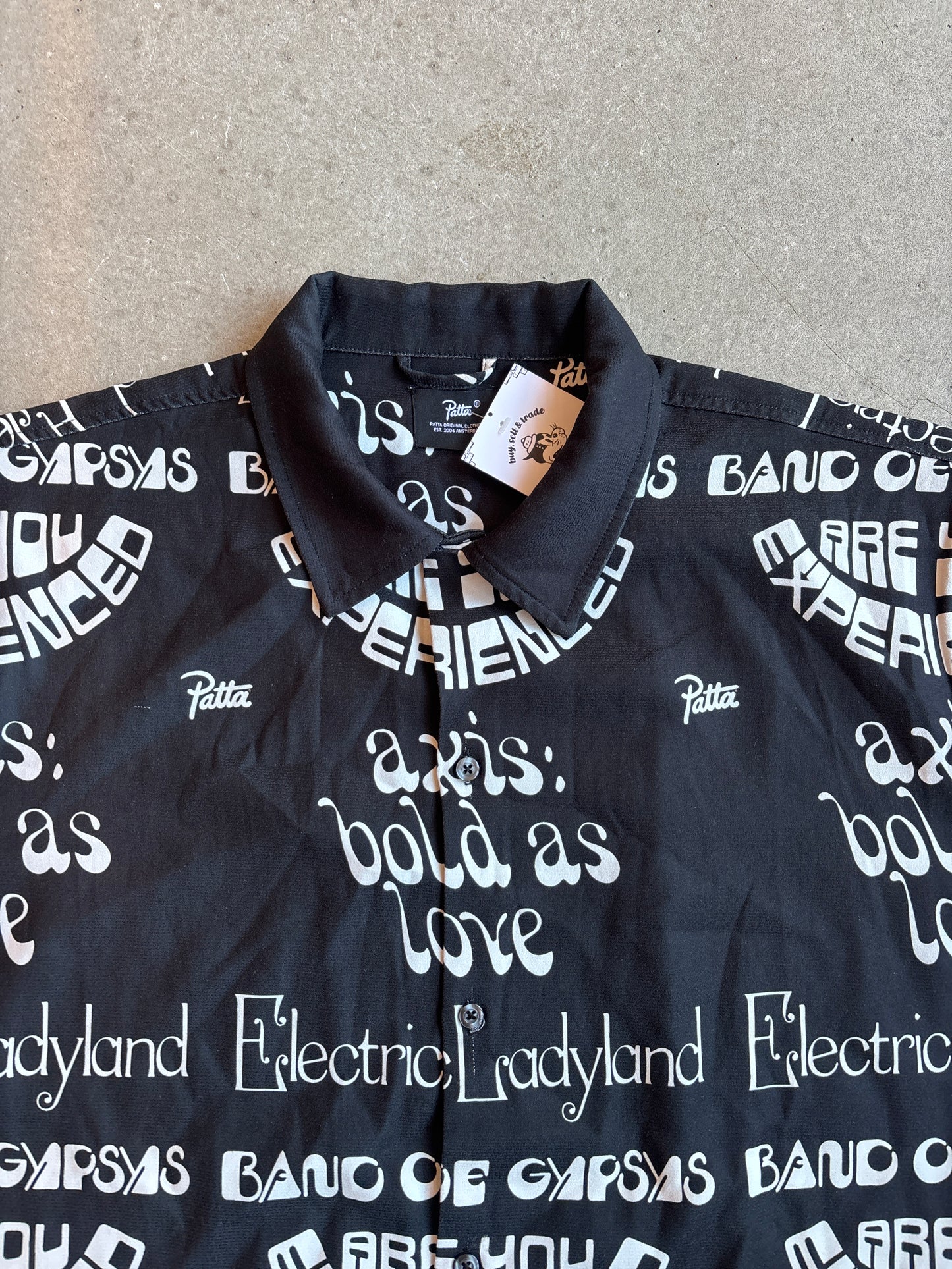 Patta Soundsystem x Jimi Hendrix Allover Printed Shirt Black L
