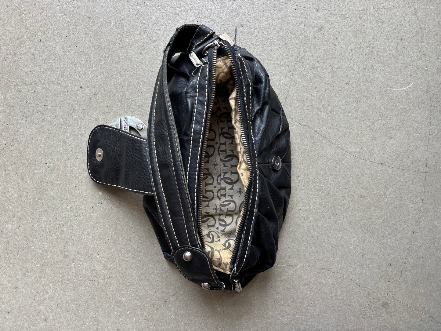 Guess Vegan Leather Bag Metal Buckle
