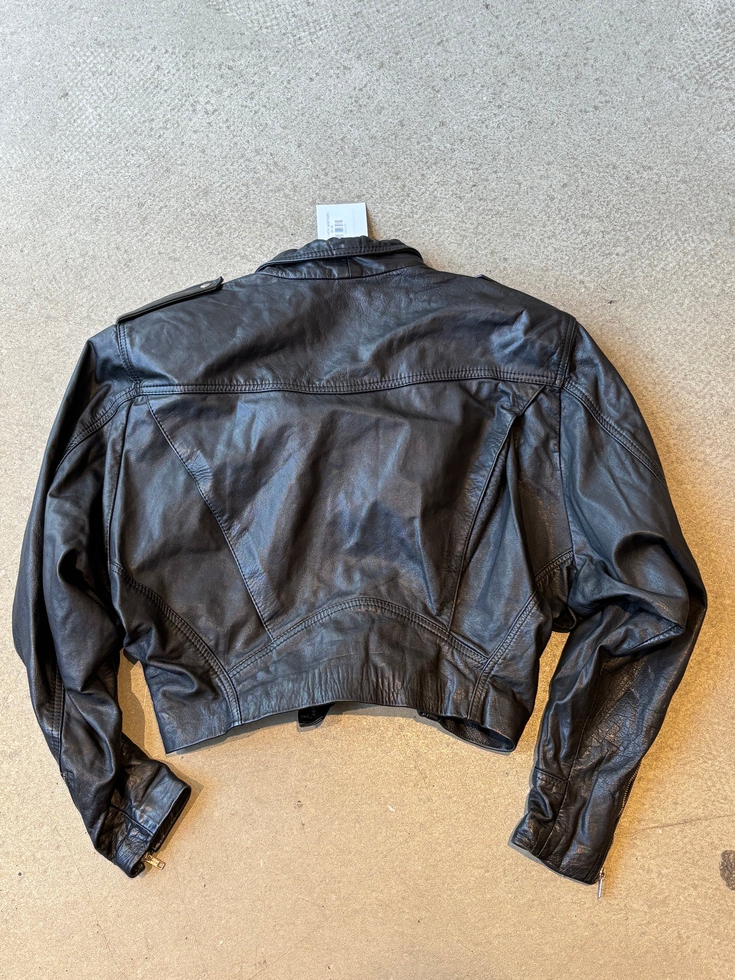 Womens Leather Jacket Black L