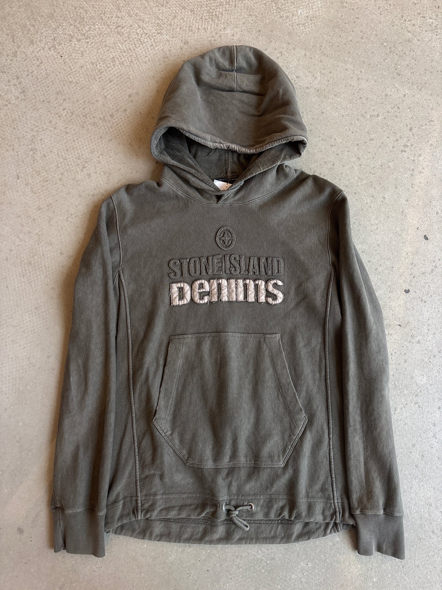 Stone Island Denims Logo Hoodie Khaki M
