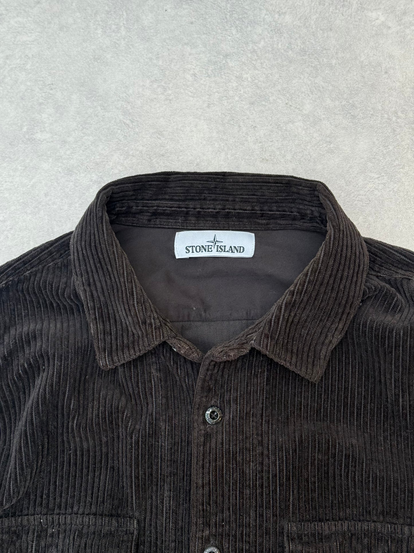 Stone Island Corduroy 800 Overshirt Metal/Black  XXL