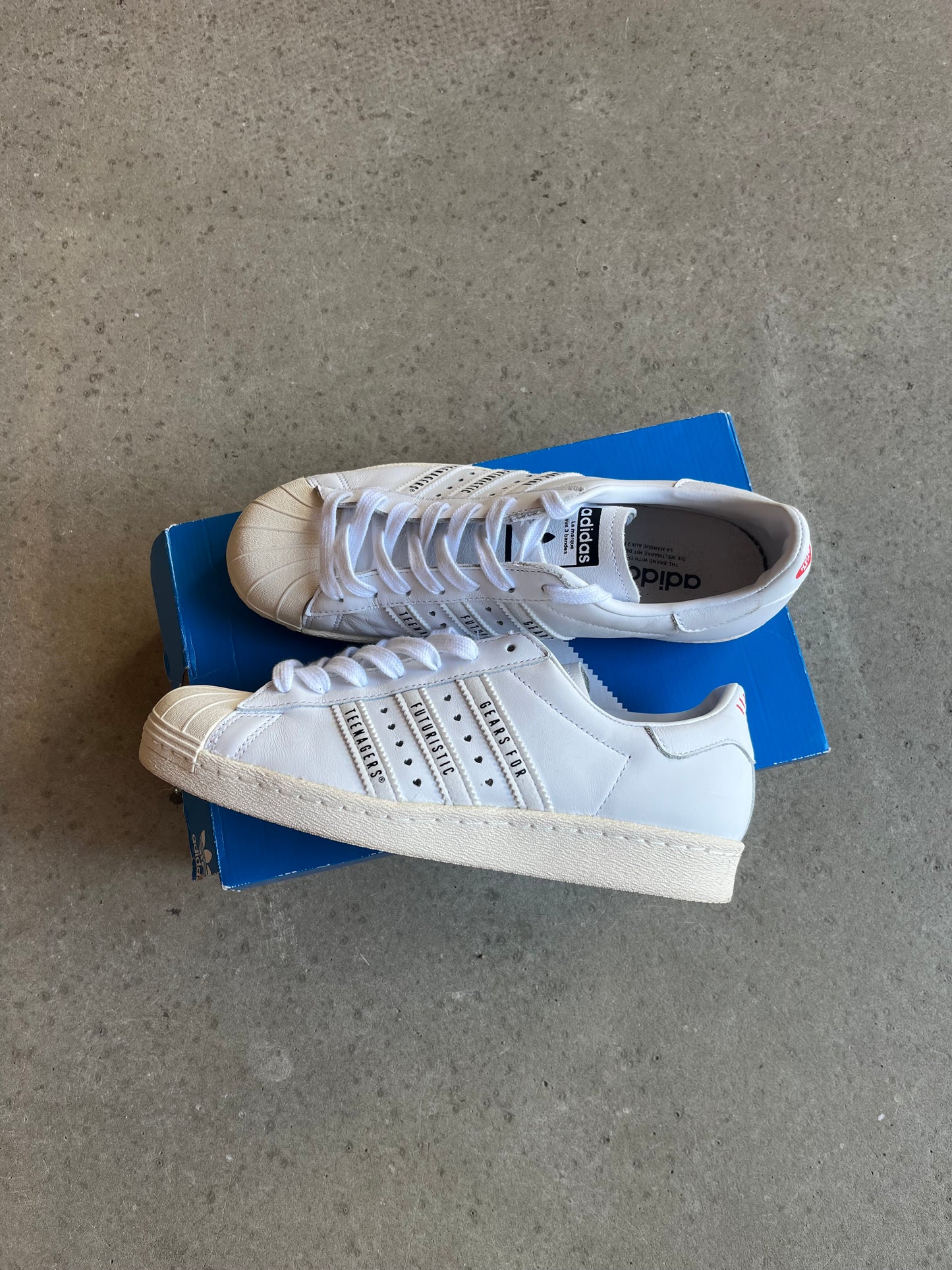 Adidas X Human Made Superstars White 42