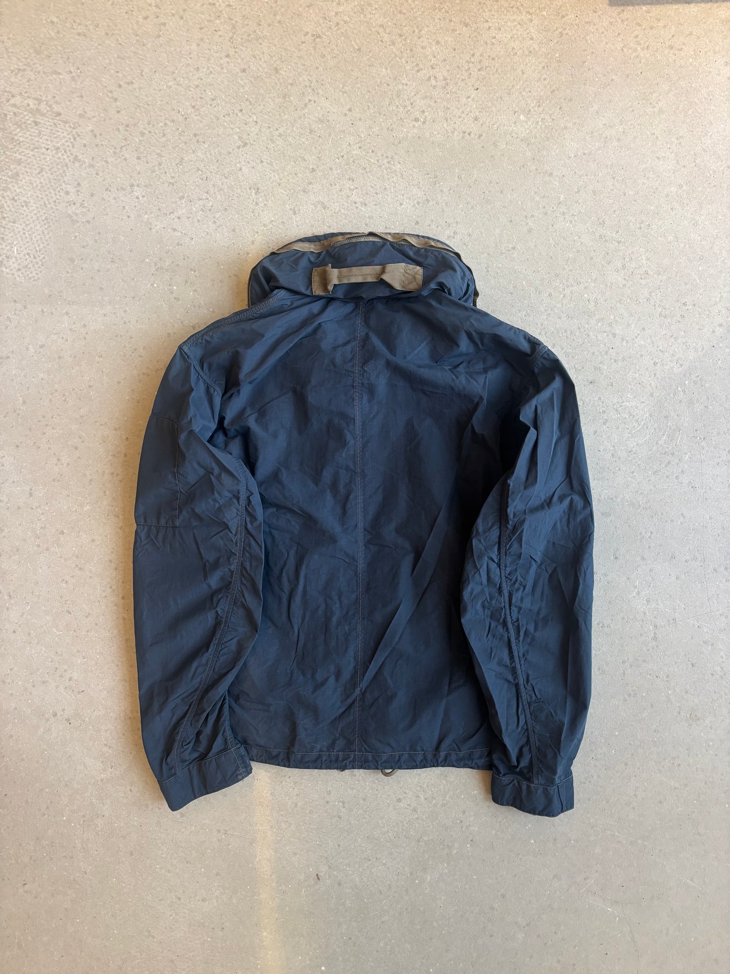 CP Company Flat Nylon Short Hood Jacket Navy