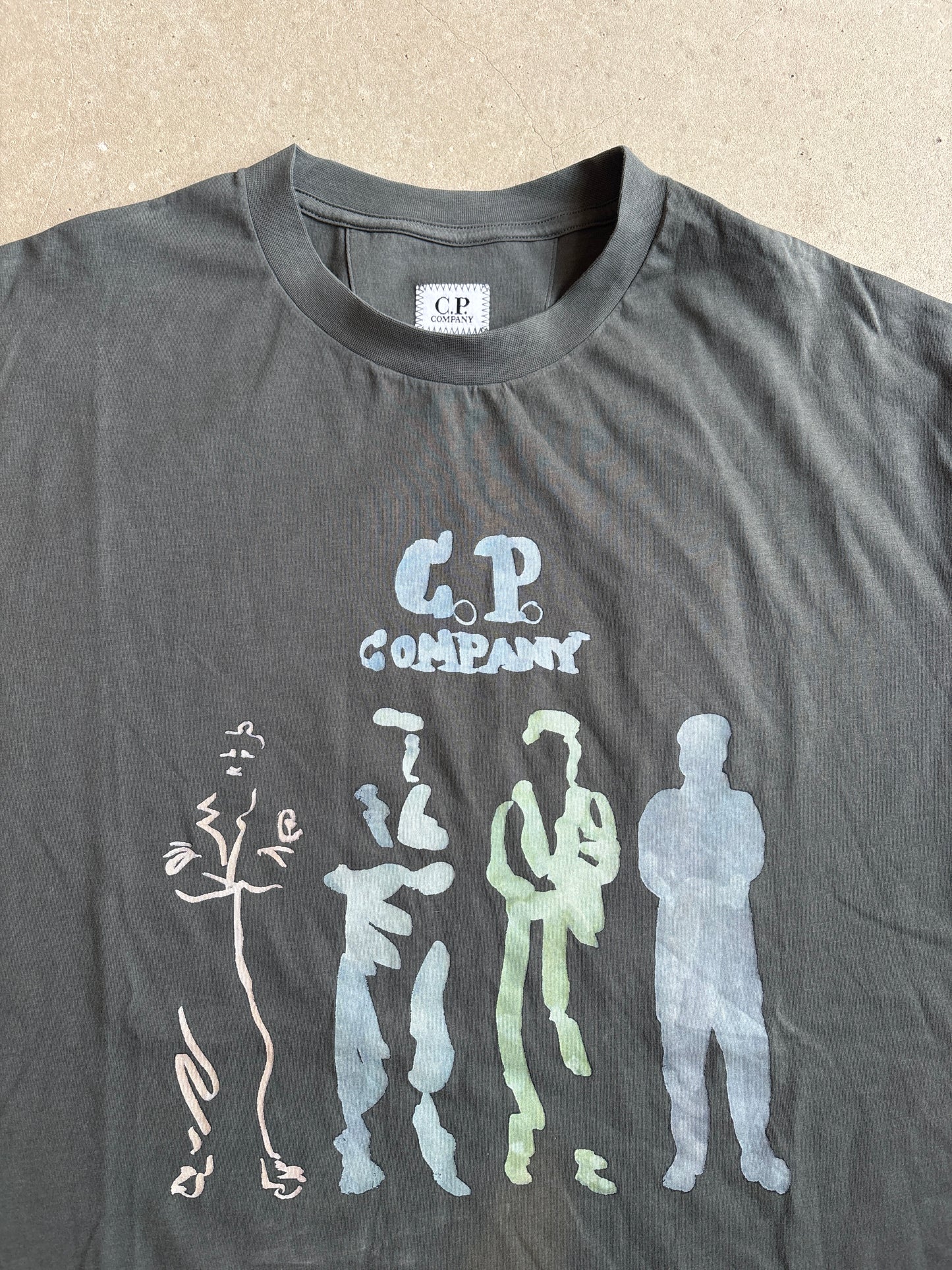 C.P. Company Jersey 30/1 Tee Dark Shadow Green