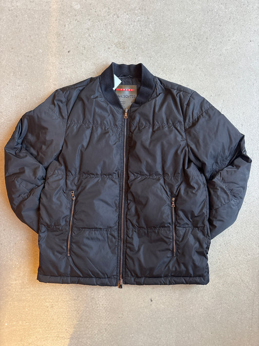 Prada Padded Bomber Jacket Black M
