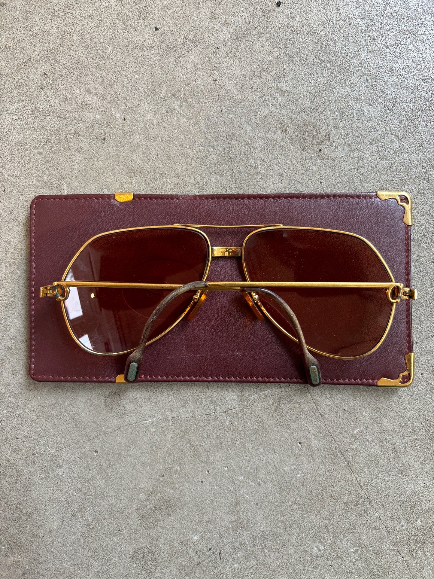 Vintage Cartier Santos Sunglasses Orange