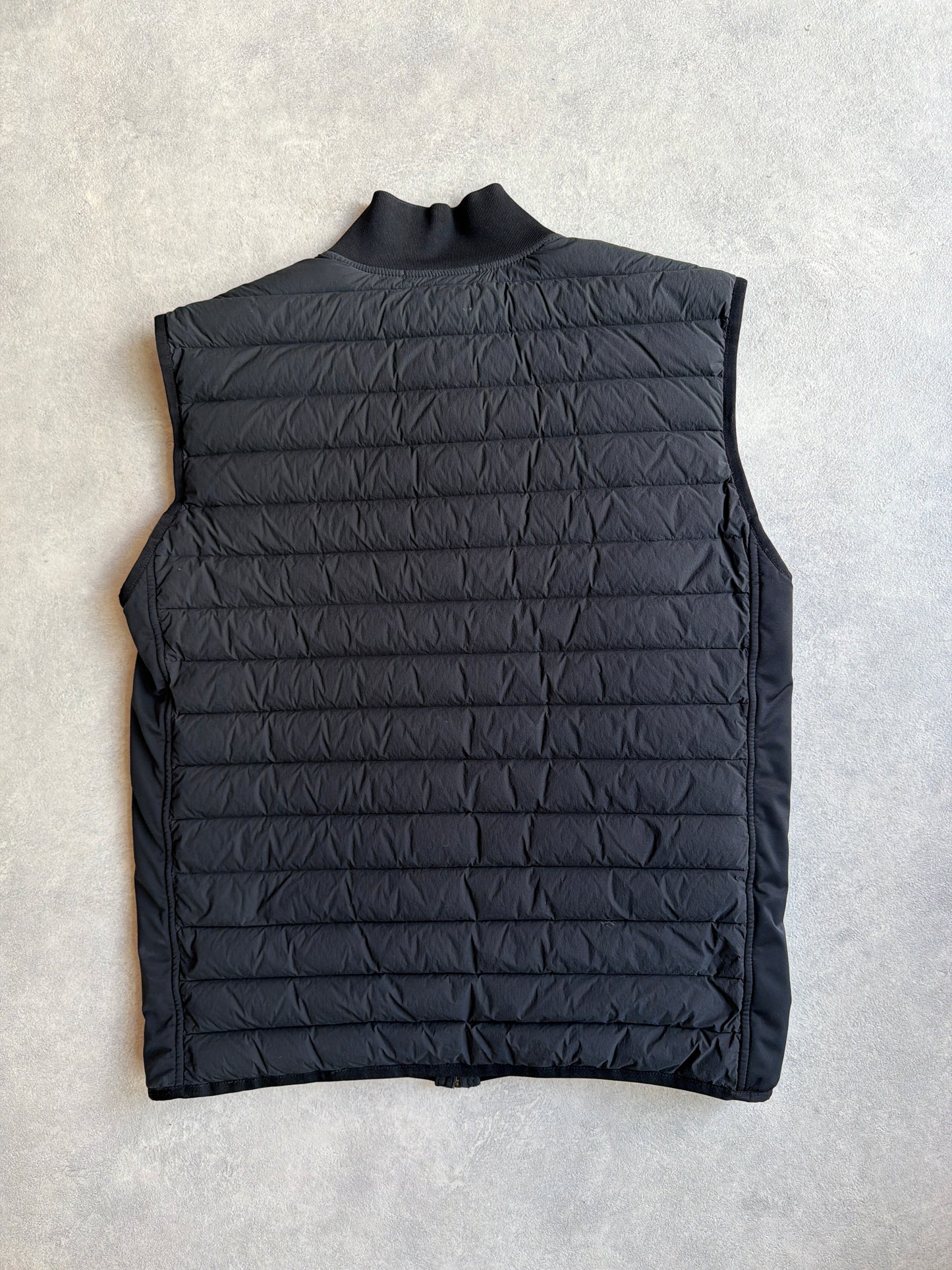 Stone Island Loom Woven Down Chambers Stretch Nylon - TC Bodywarmer Black Large