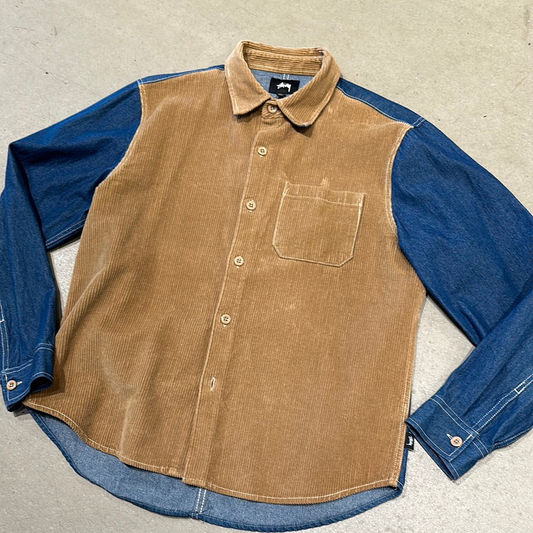 Stussy Corduroy Denim Shirt Brown M